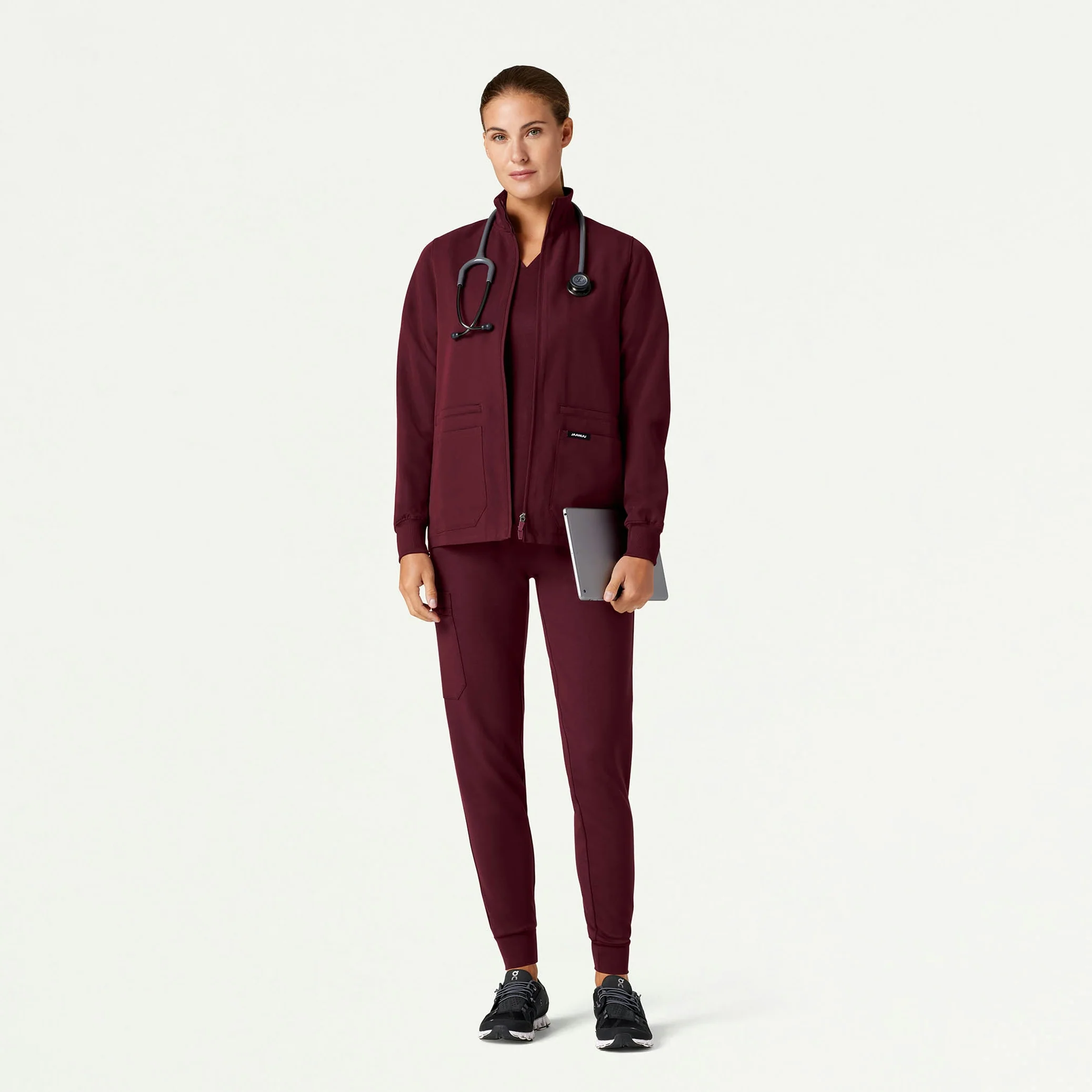 The Newland Jacket Scrub Set - Burgundy