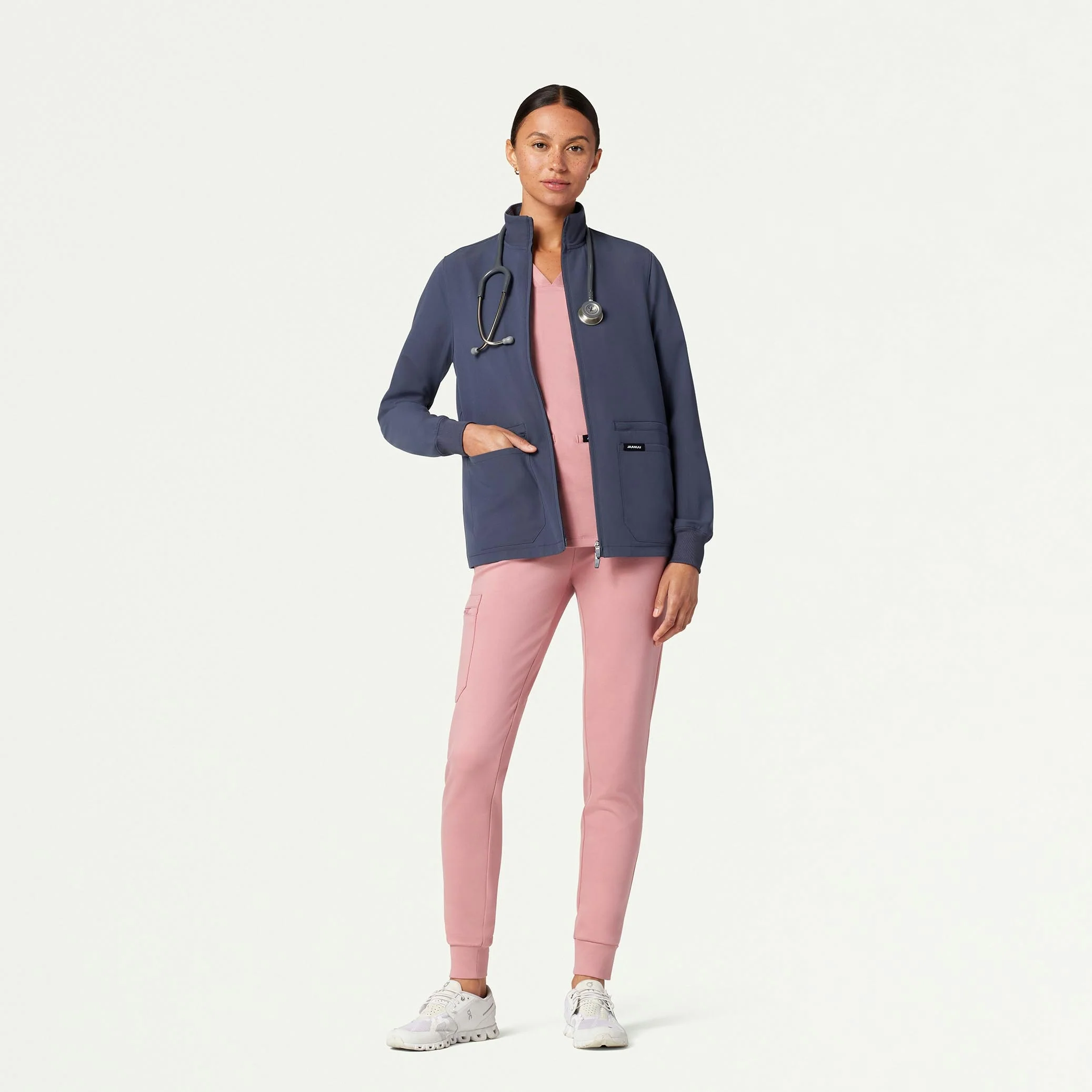 The Newland Jacket Scrub Set - Mauve