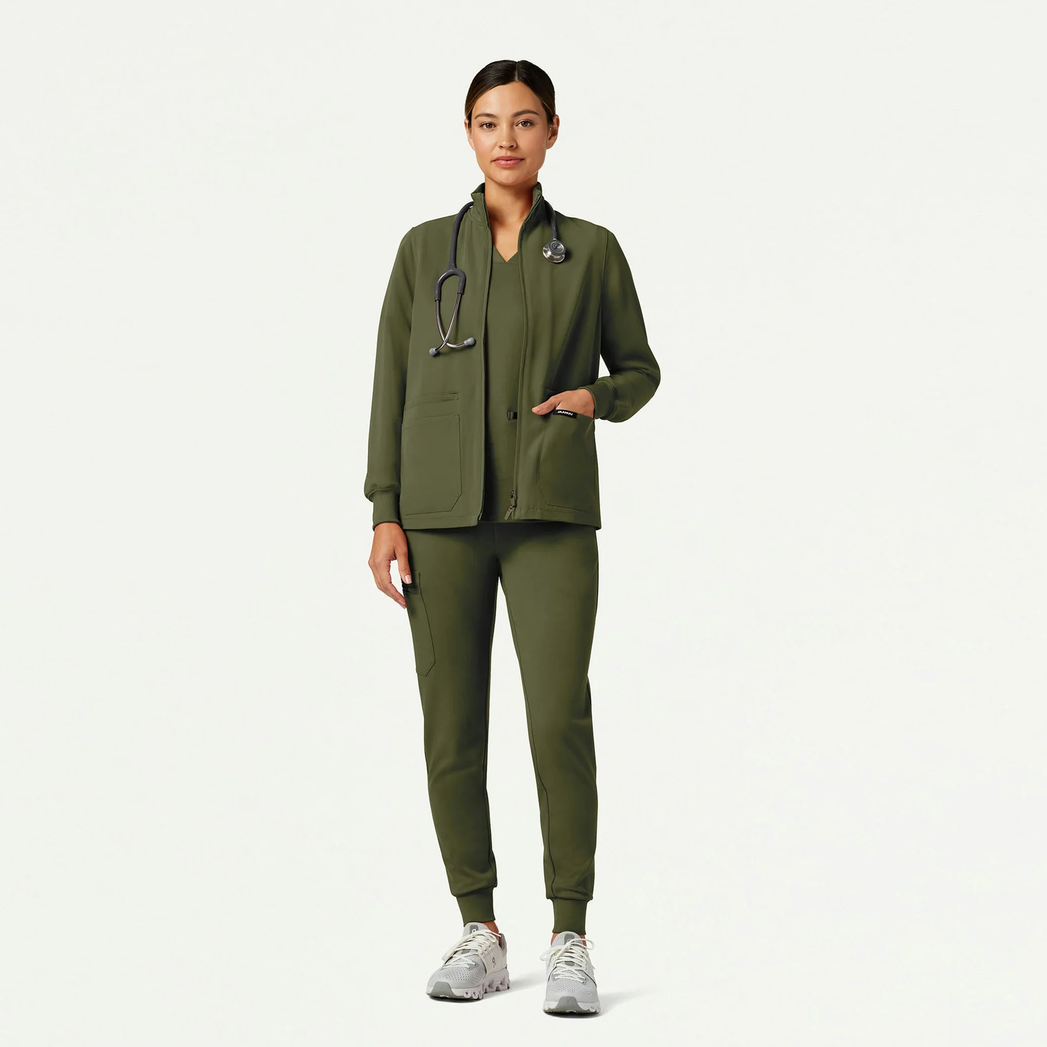 The Newland Jacket Scrub Set - Olive