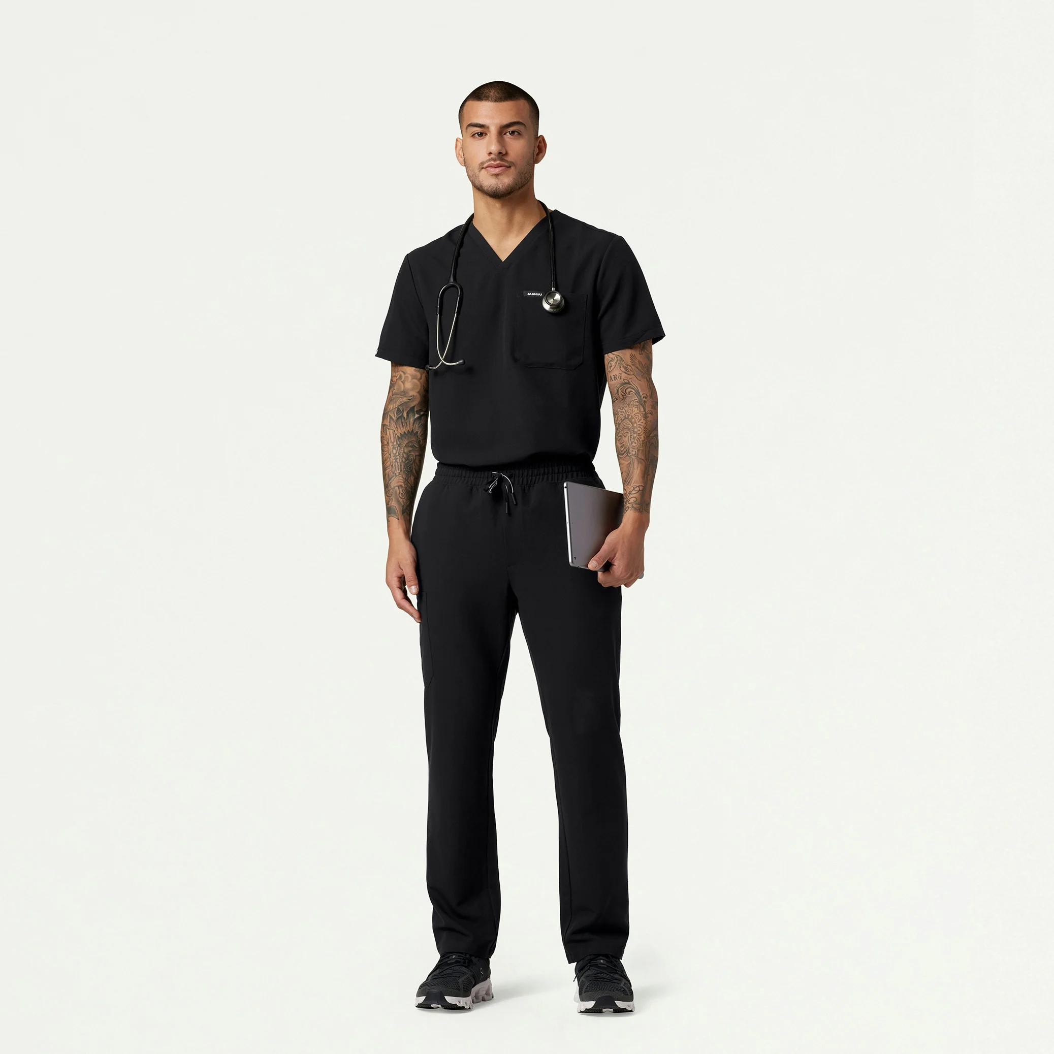 The Niels Essential Scrub Set - Carbon Gray