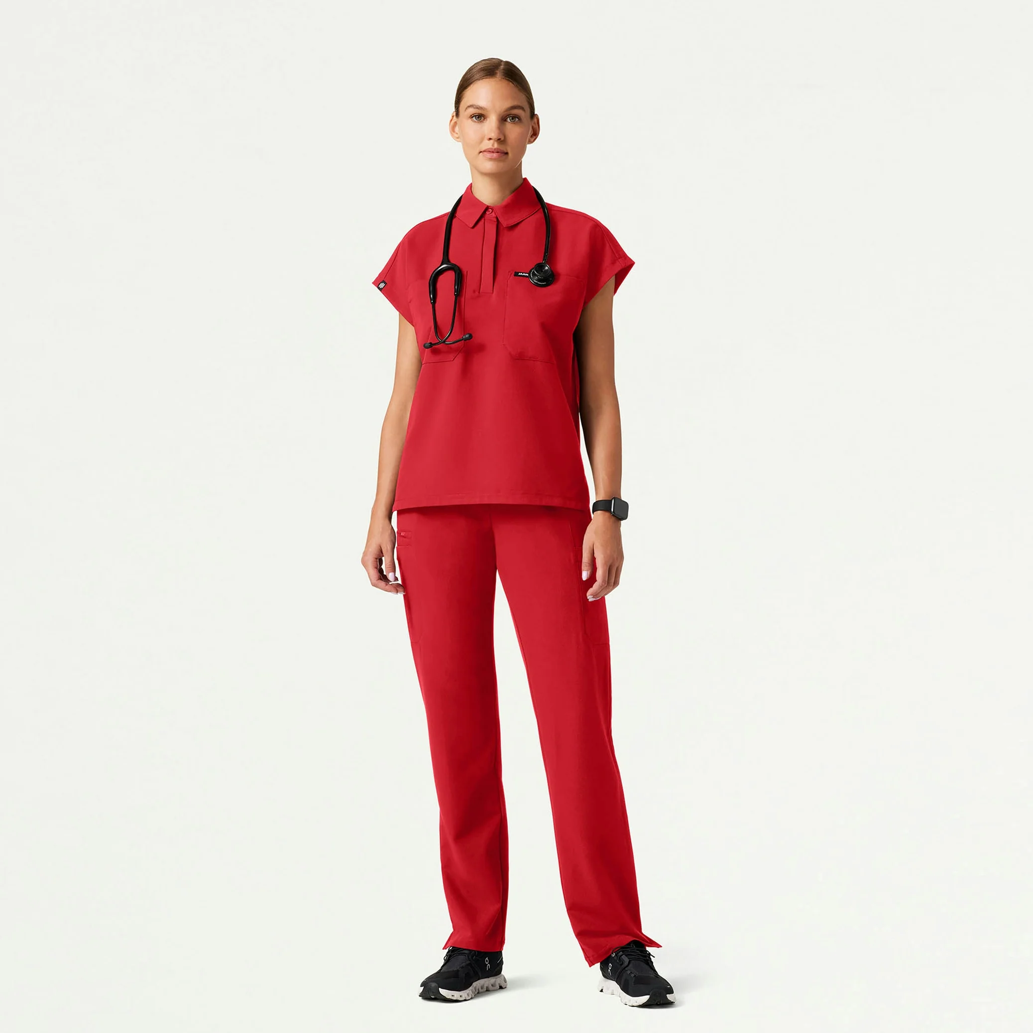The Paley Essential Scrub Set - Brilliant Red