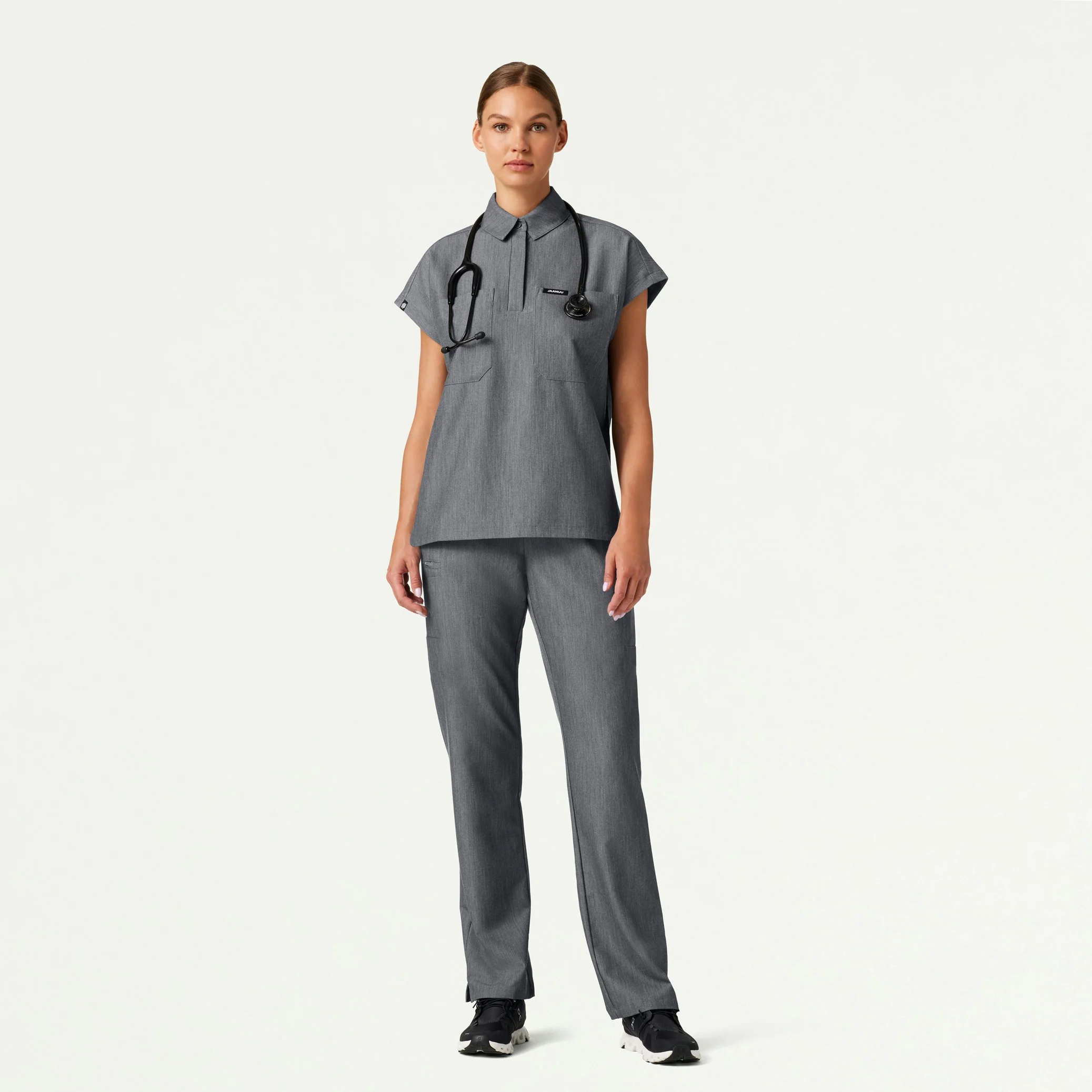 The Paley Essential Scrub Set - Heather Gray