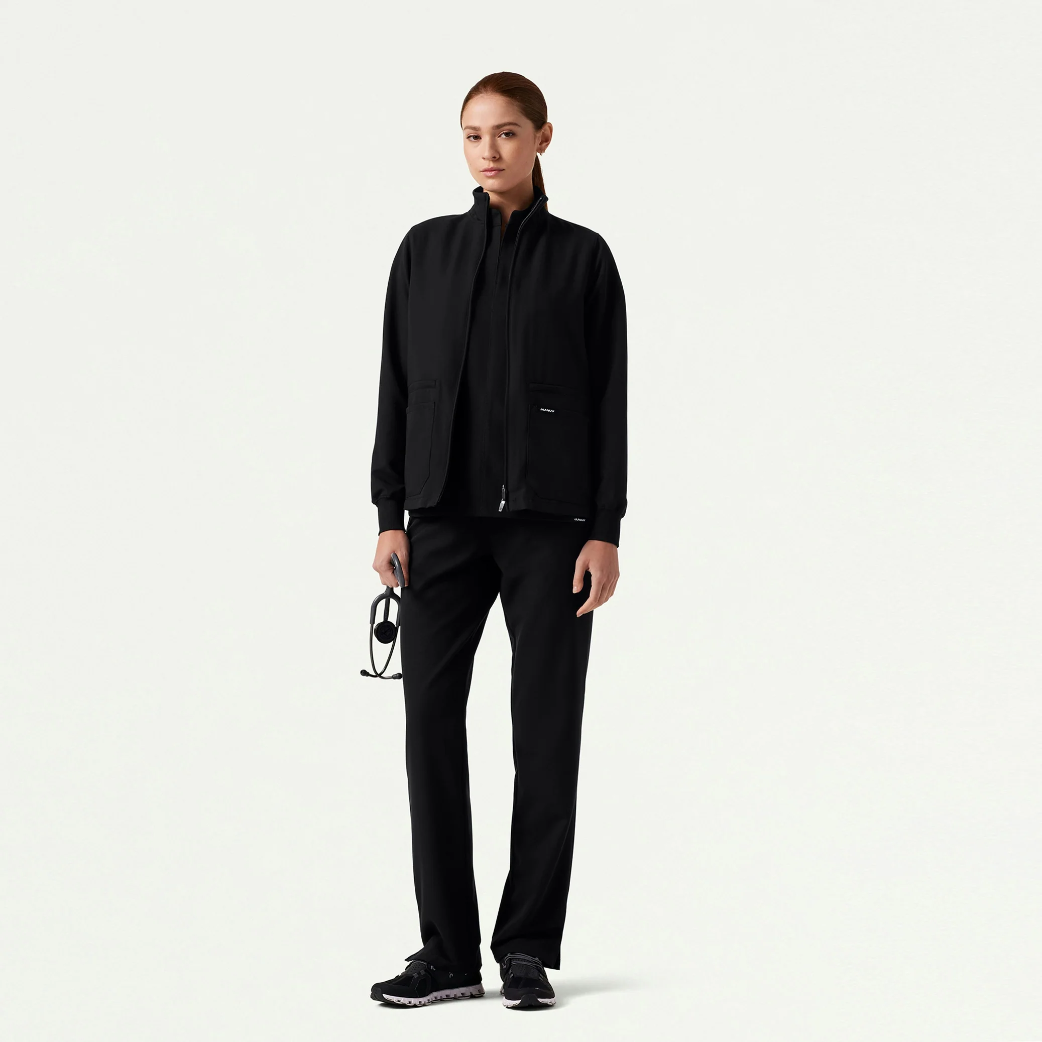 The Phoebe Jacket Scrub Set - Black