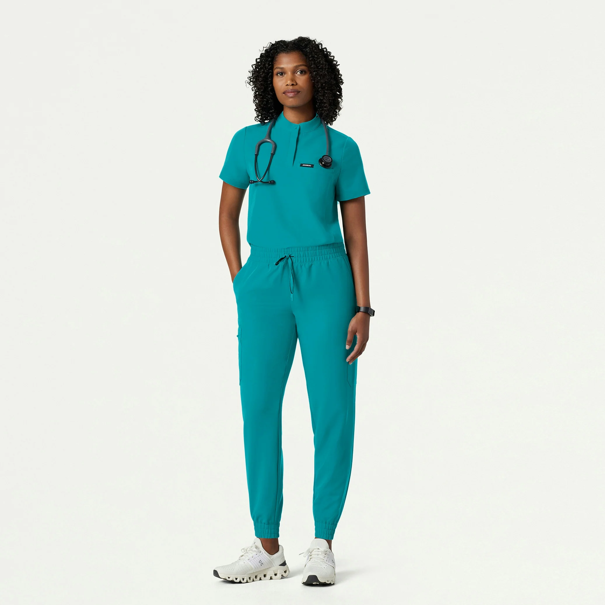 The Rae Essential Scrub Set - Heather Gray