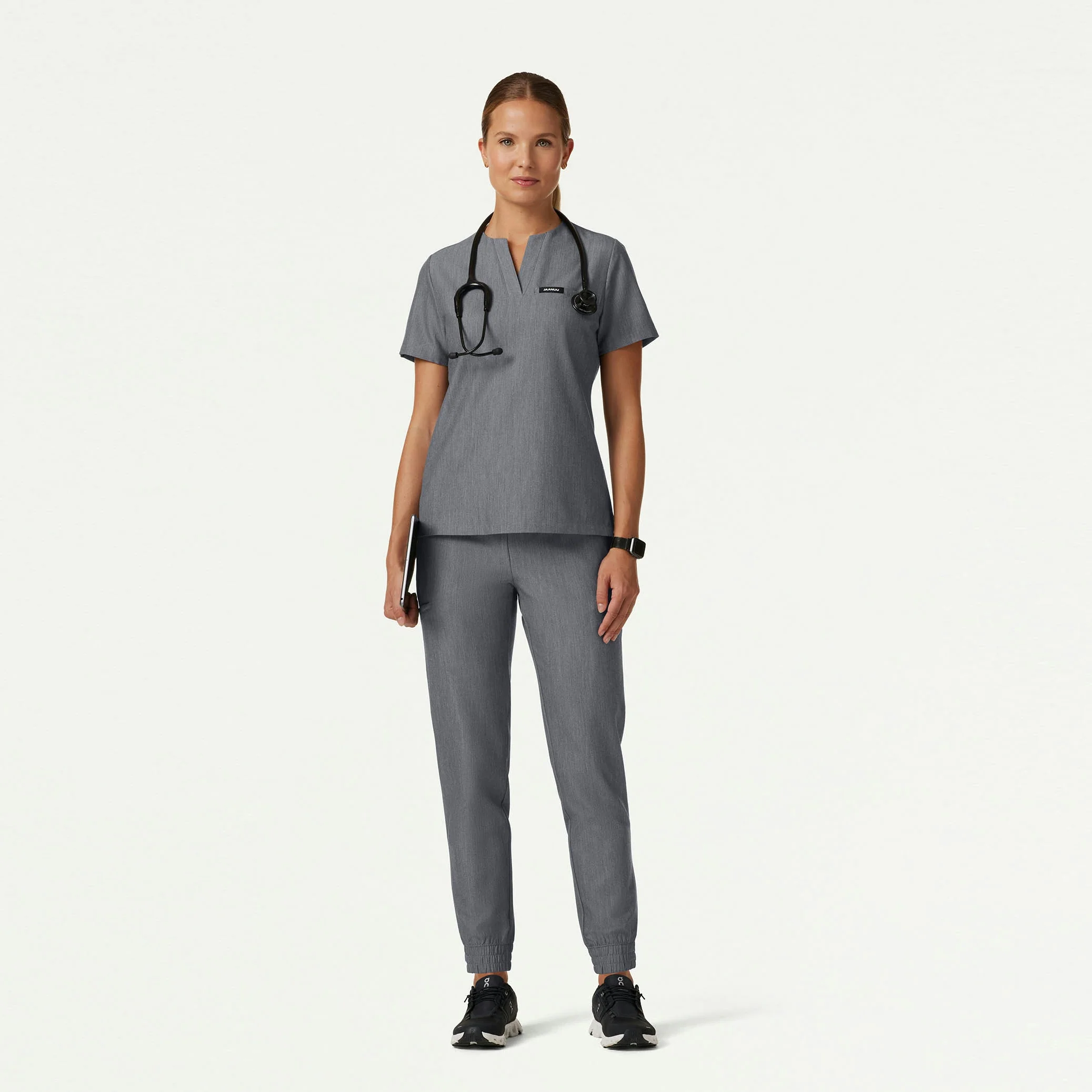 The Rawson Essential Scrub Set - Heather Gray