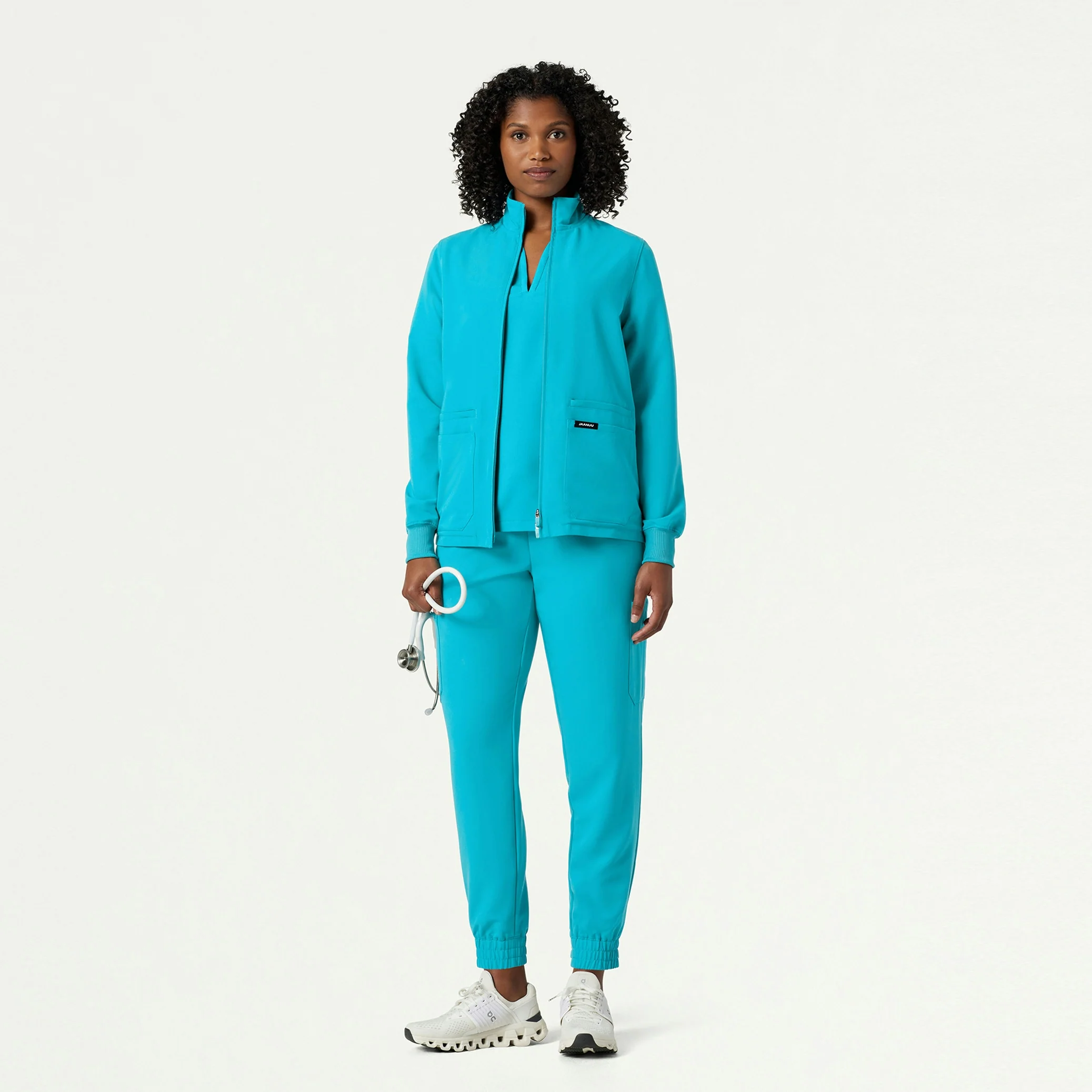 The Samari Jacket Scrub Set - Royal Blue