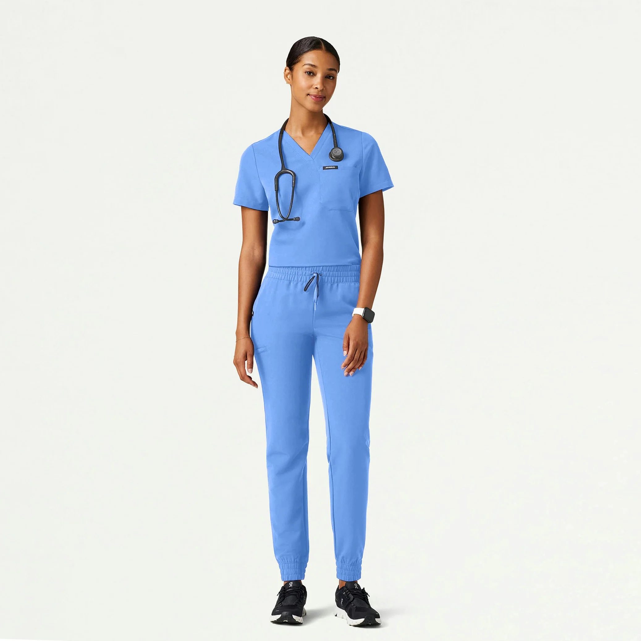 The Verda Essential Scrub Set - Ceil Blue