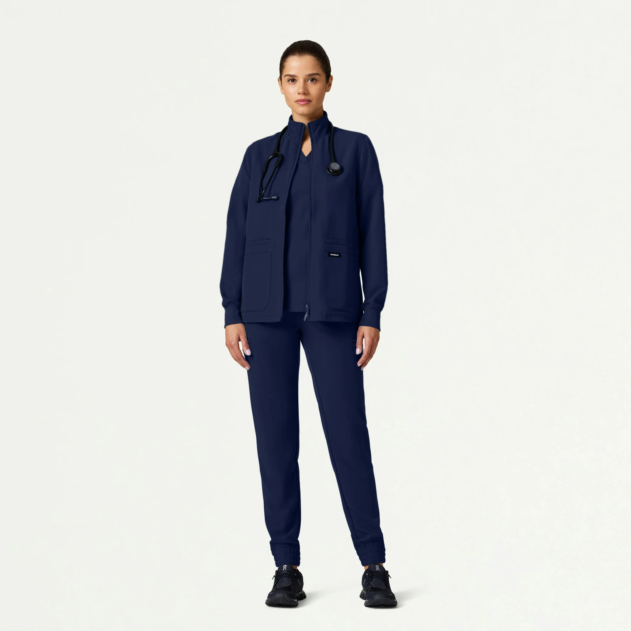 The Verda Jacket Scrub Set - Midnight Navy