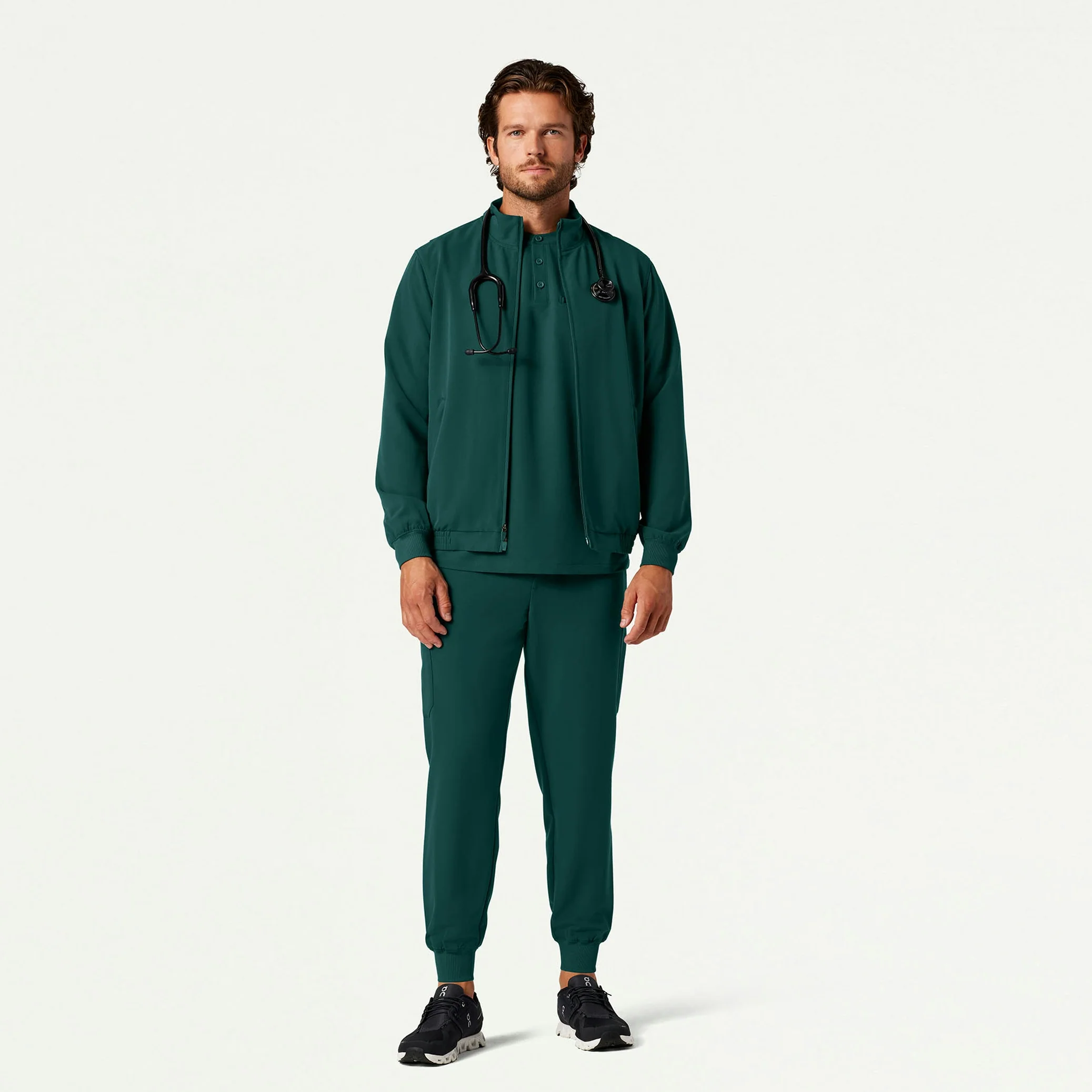 The Wilhelm Jacket Scrub Set - Heather Gray