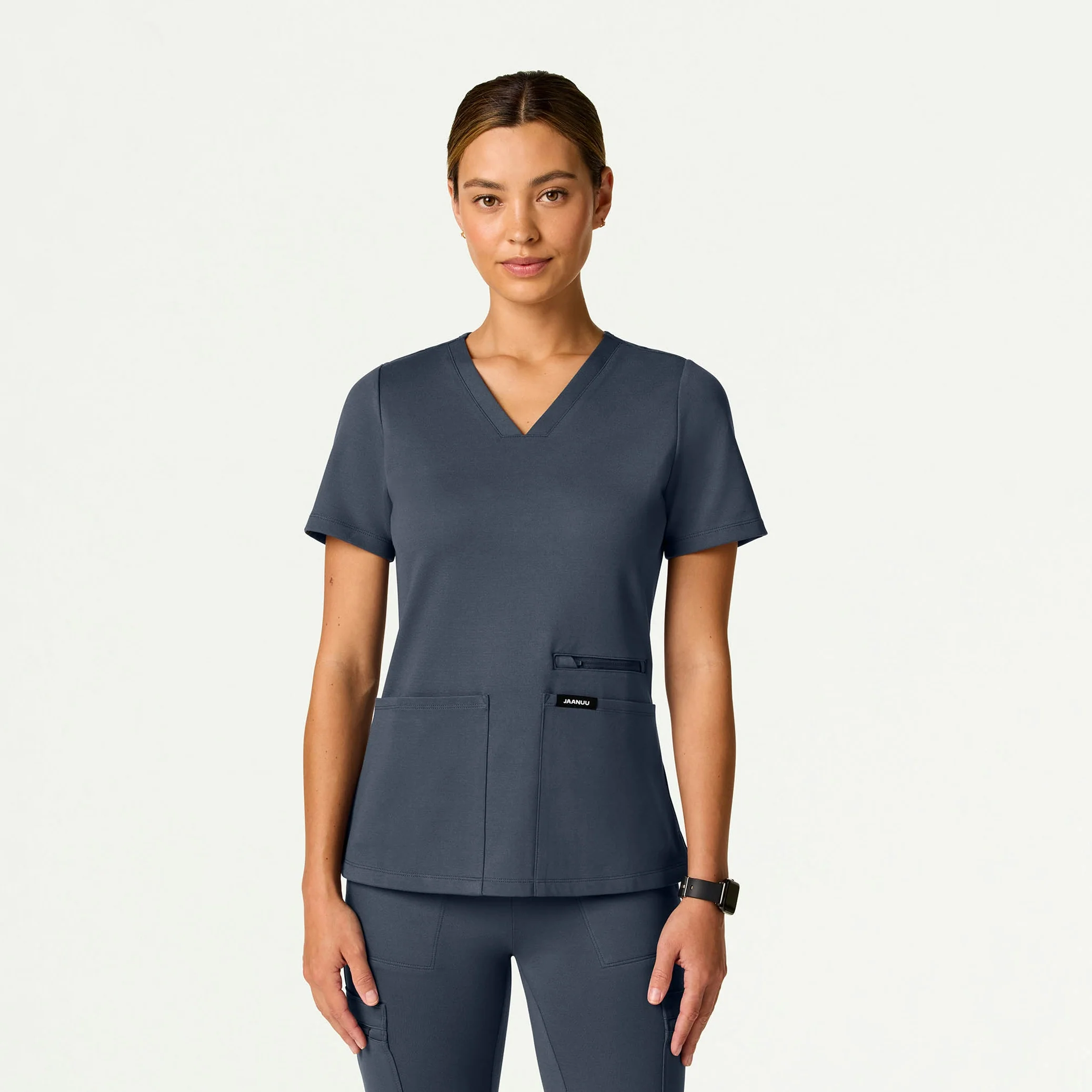 The 14-Pocket UltraSOFT™ Scrub Set - Carbon Gray - Image 2