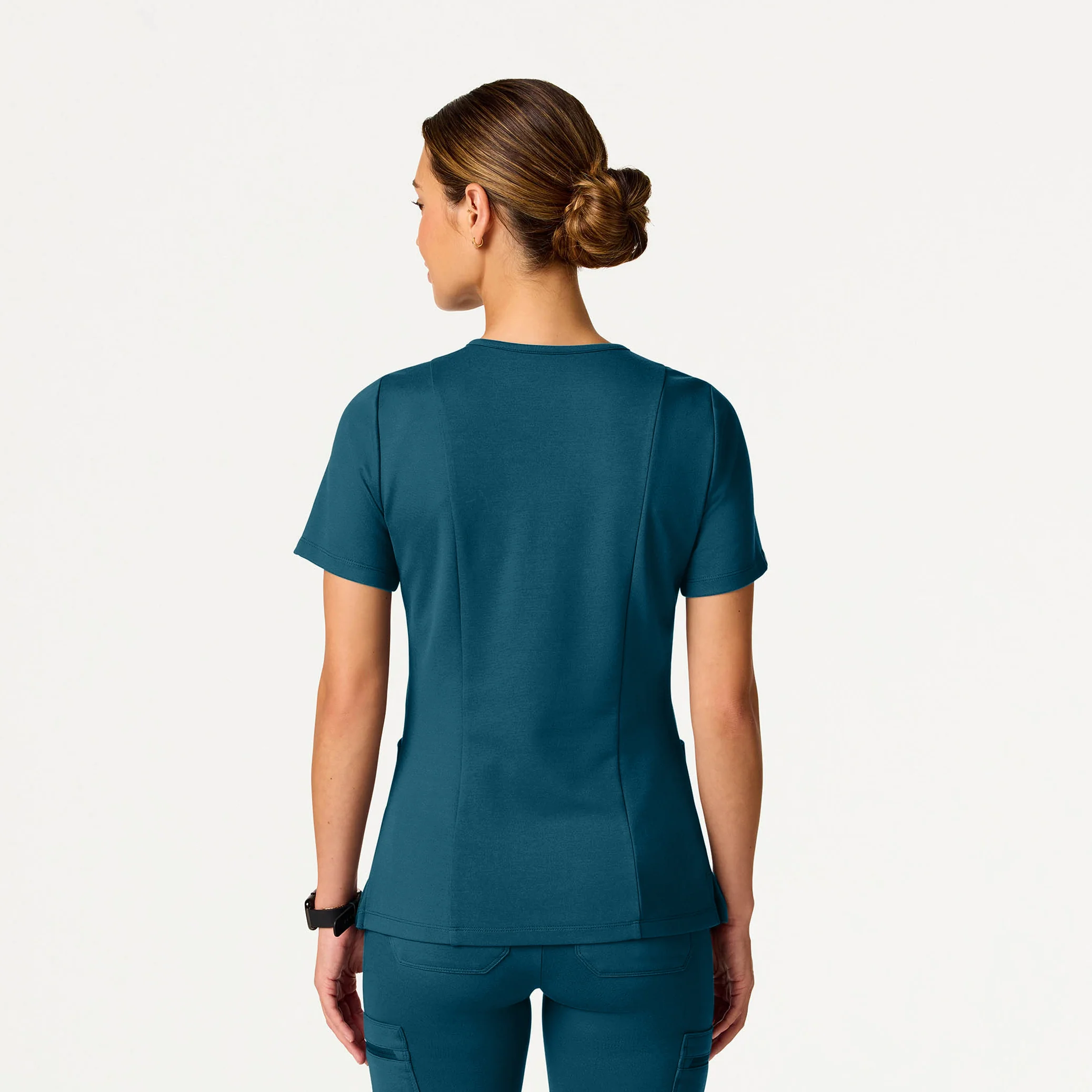 The 14-Pocket UltraSOFT™ Scrub Set - Caribbean Blue - Image 3