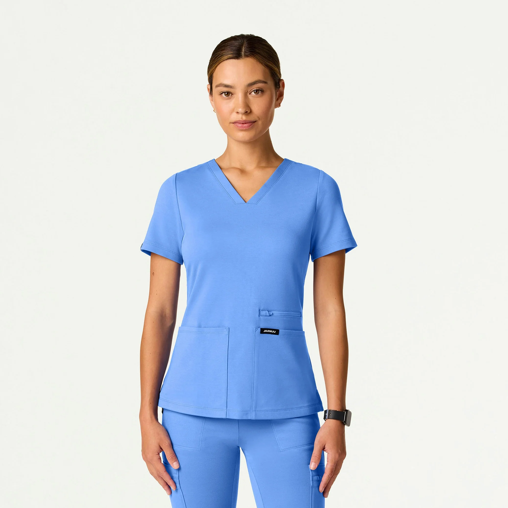 The 14-Pocket UltraSOFT™ Scrub Set - Ceil Blue - Image 2