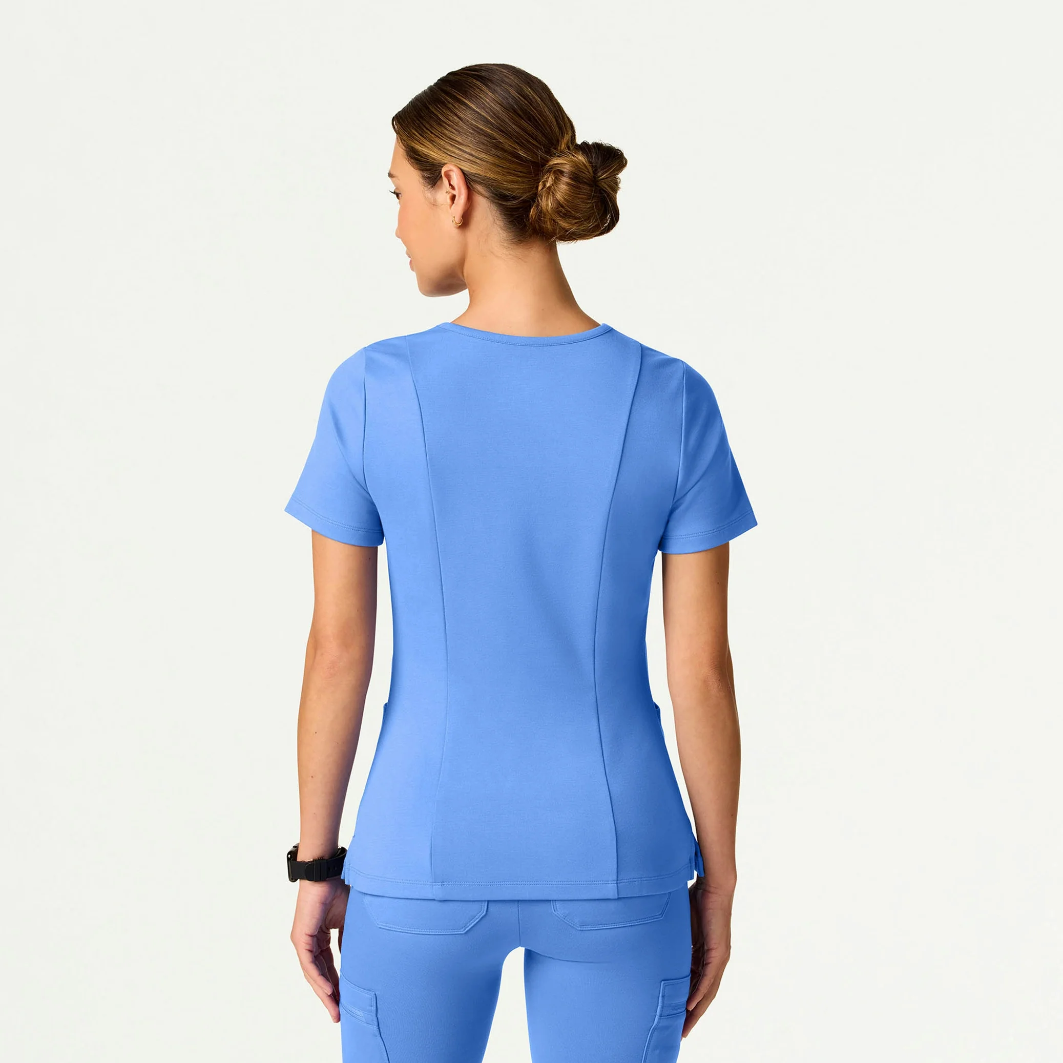 The 14-Pocket UltraSOFT™ Scrub Set - Ceil Blue - Image 3