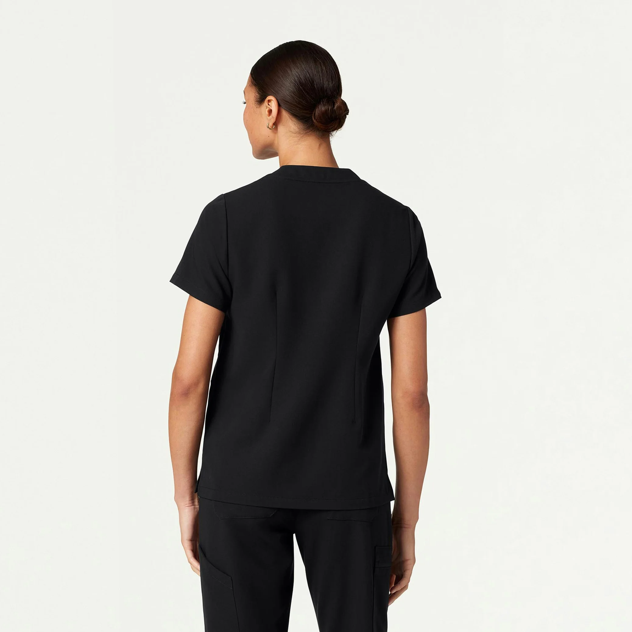 The Classic Notch Scrub Set - Black - Image 3