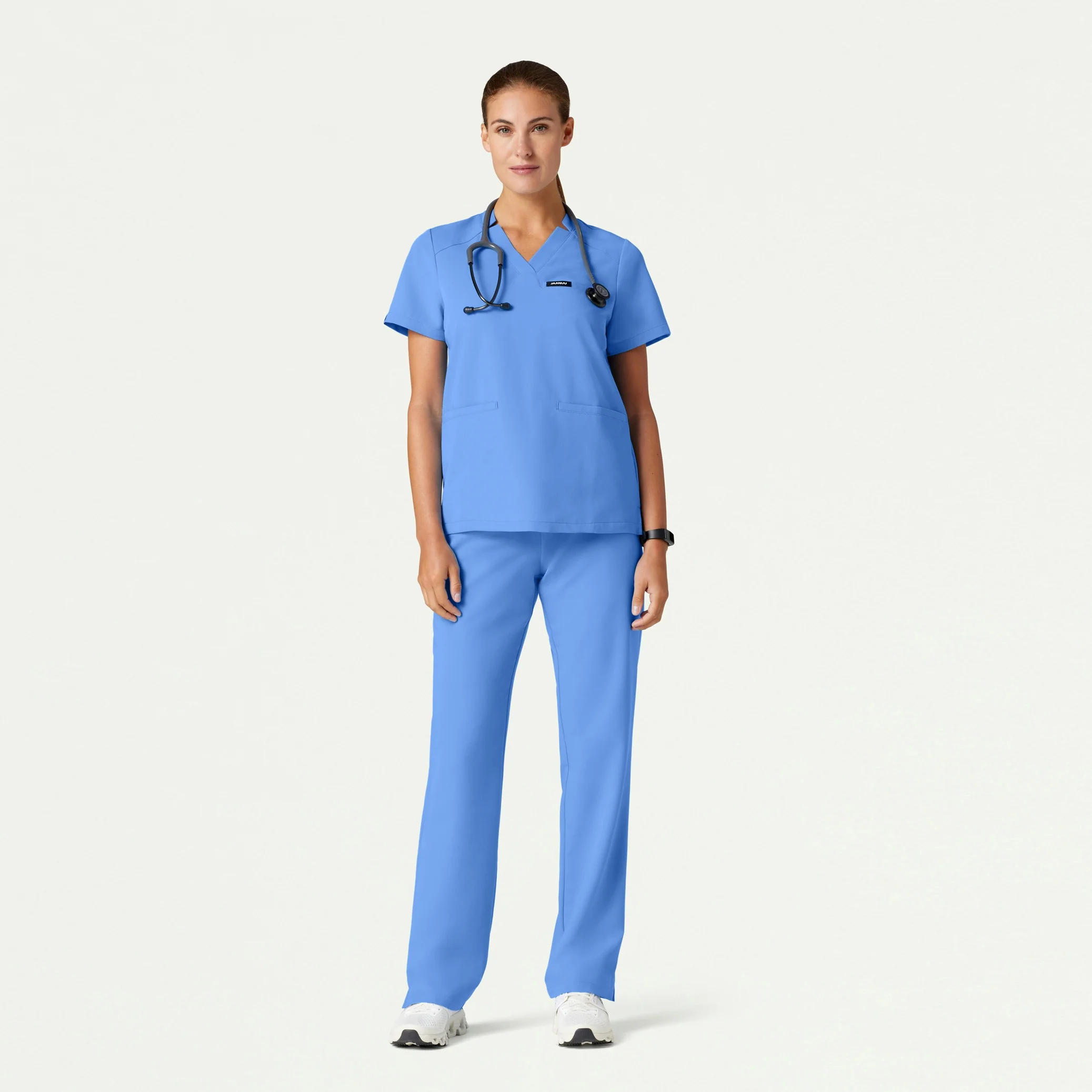 The Classic Notch Scrub Set - Ceil Blue