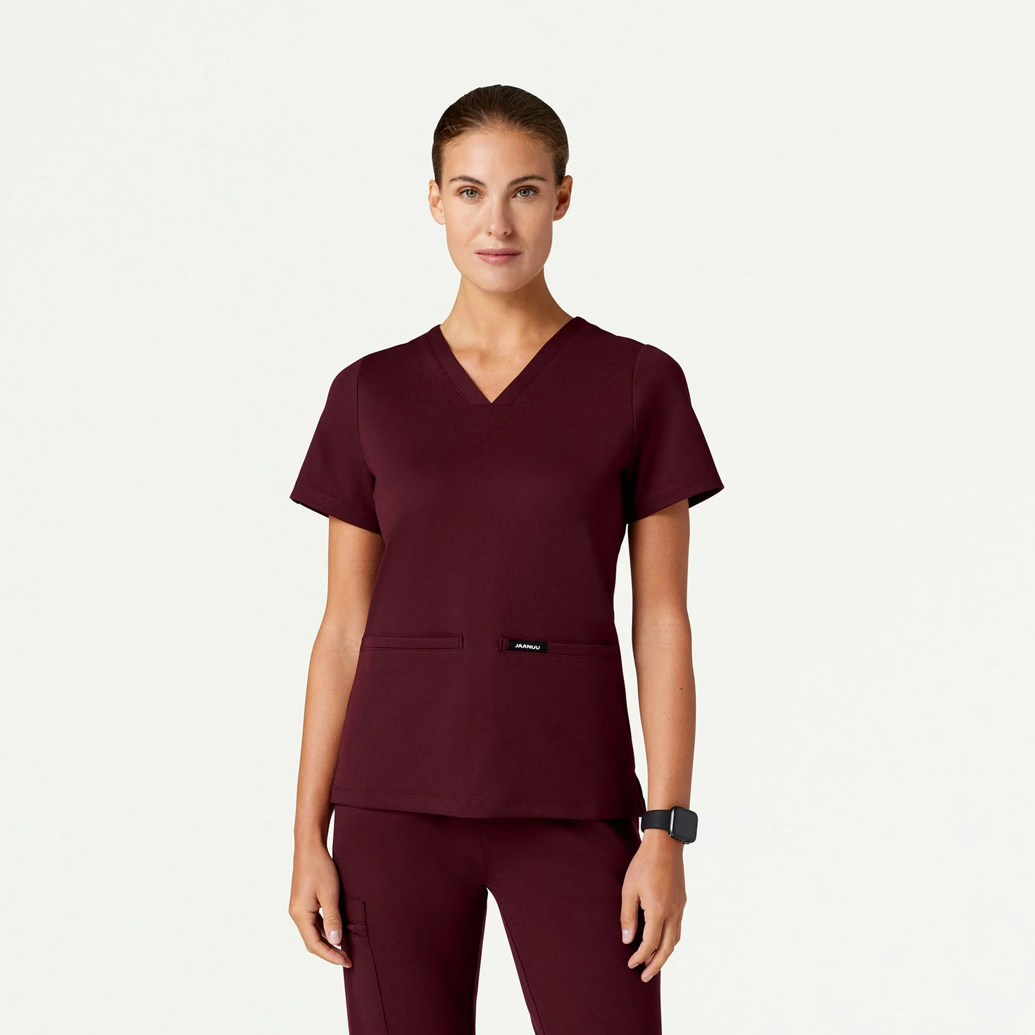 The Everyday UltraSOFT™ Scrub Set - Burgundy - Image 2