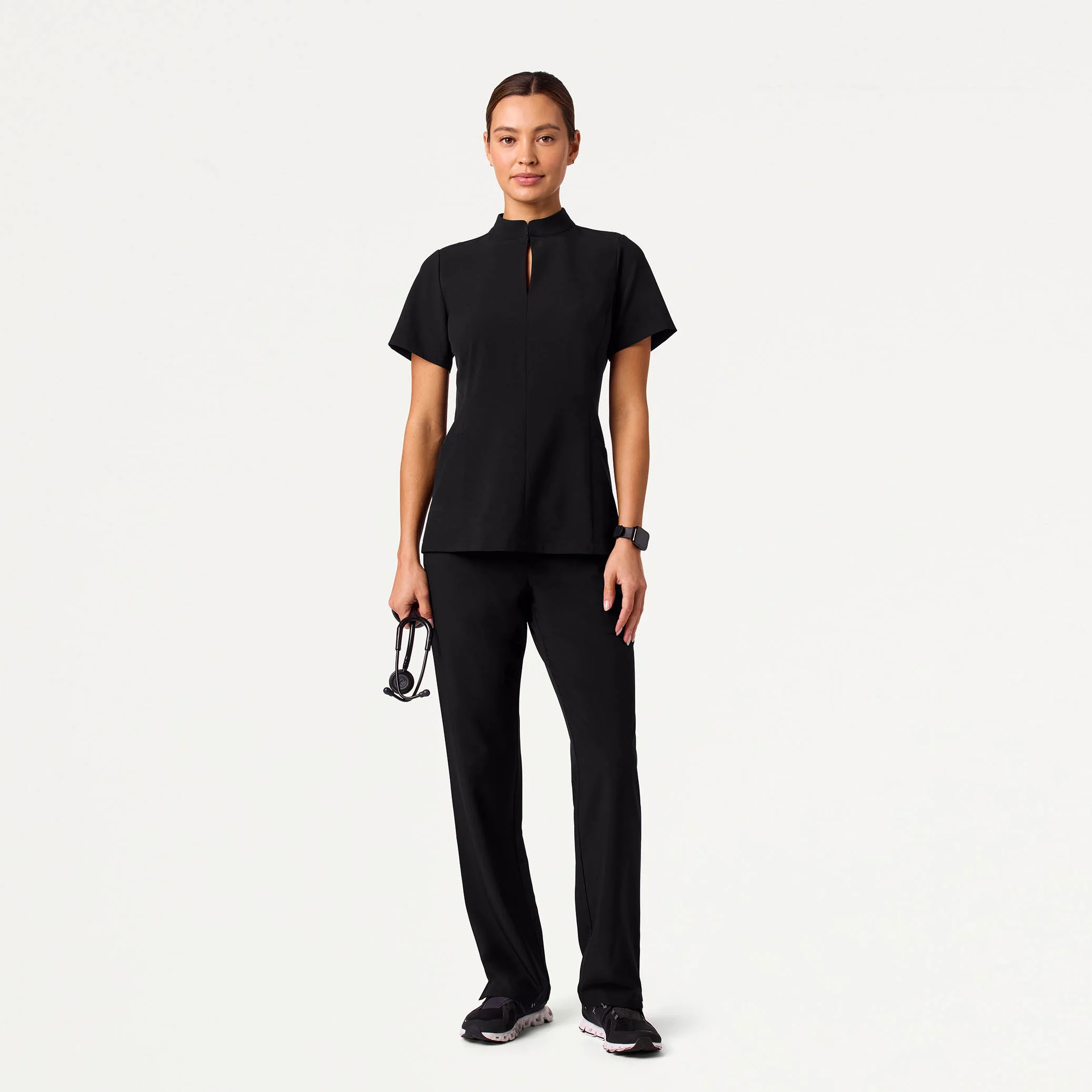 The Fit & Flare UltraLITE™ Scrub Set - Black
