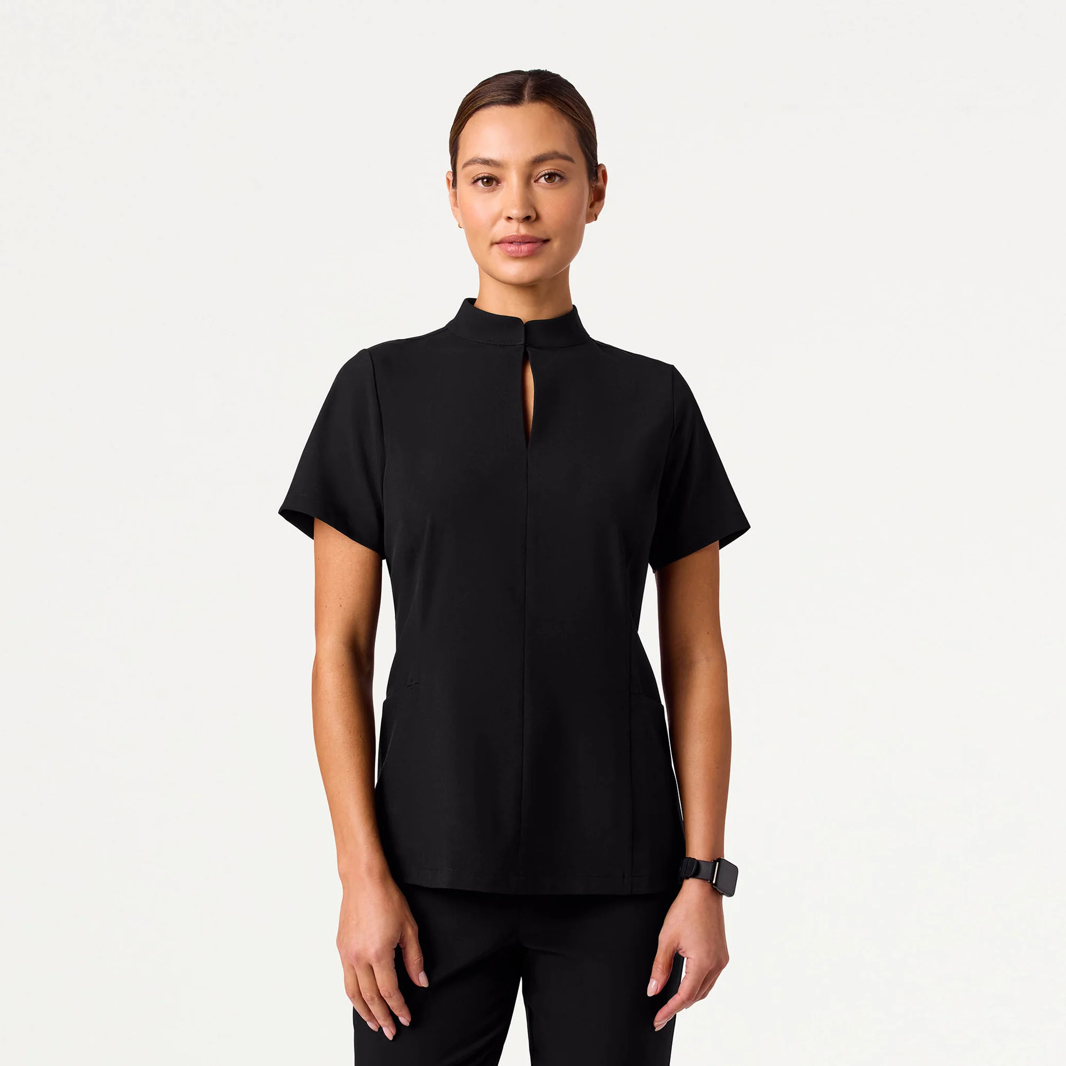 The Fit & Flare UltraLITE™ Scrub Set - Black - Image 2