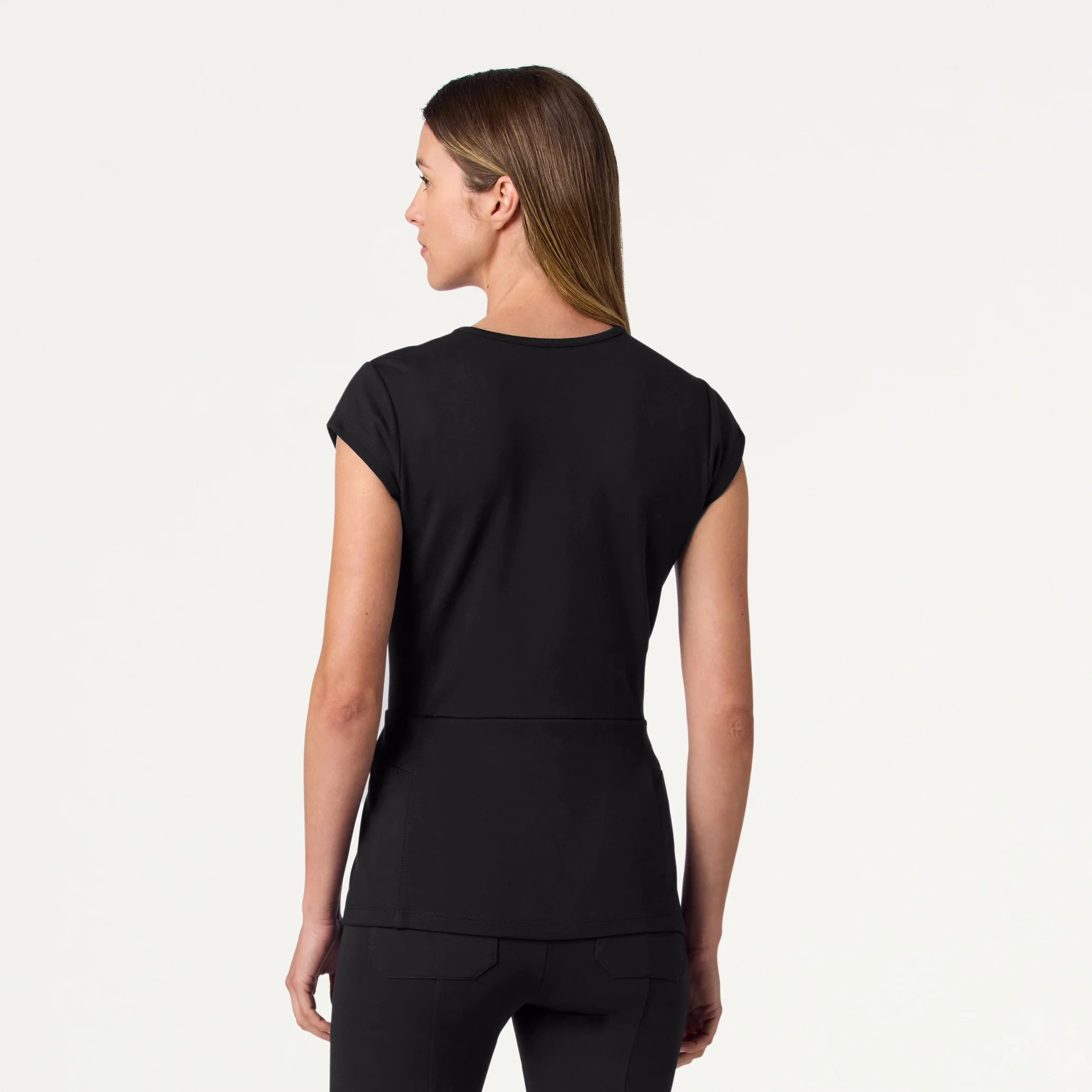 The Mock-Wrap UltraSOFT™ Scrub Set - Black - Image 3