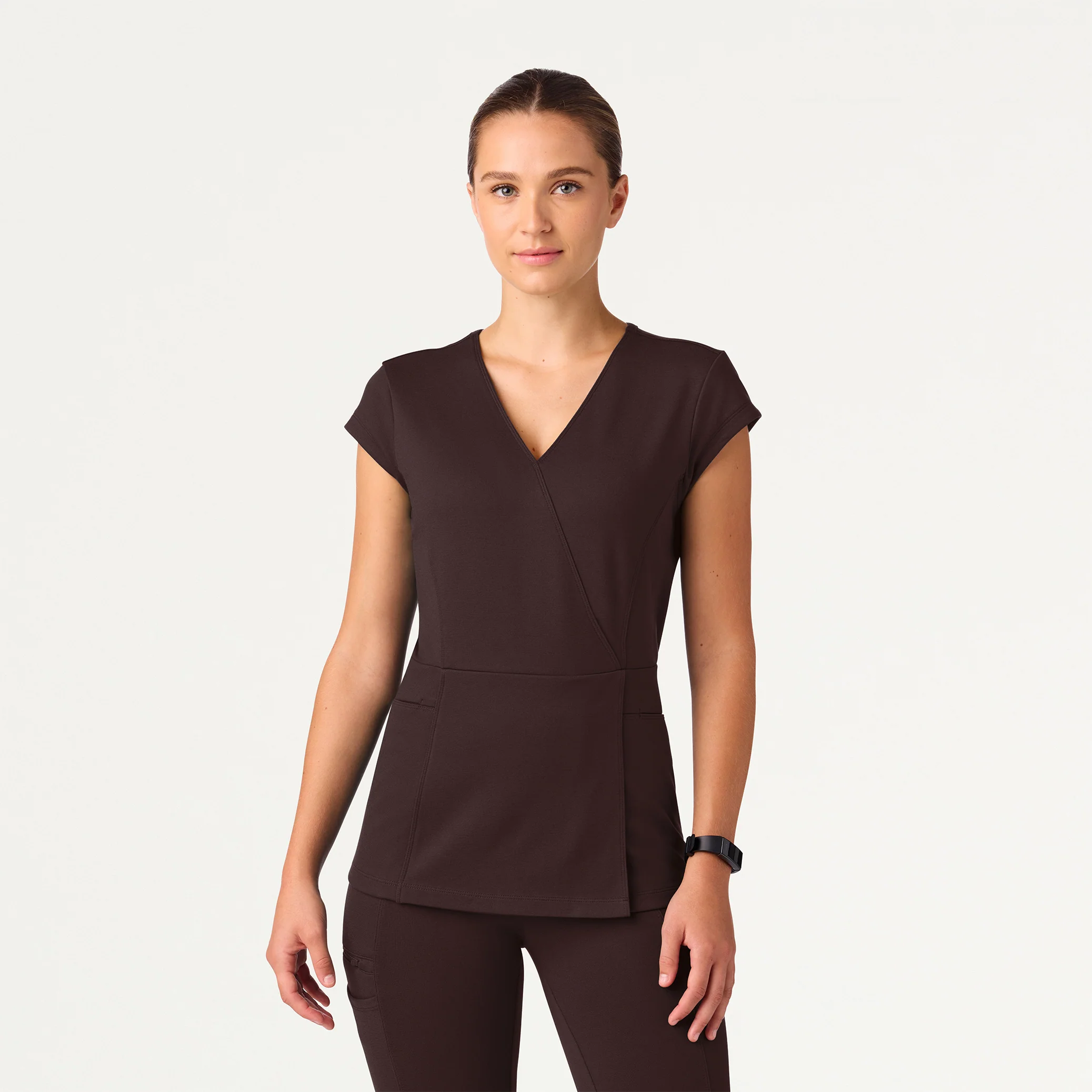 The Mock-Wrap UltraSOFT™ Scrub Set - Espresso - Image 2