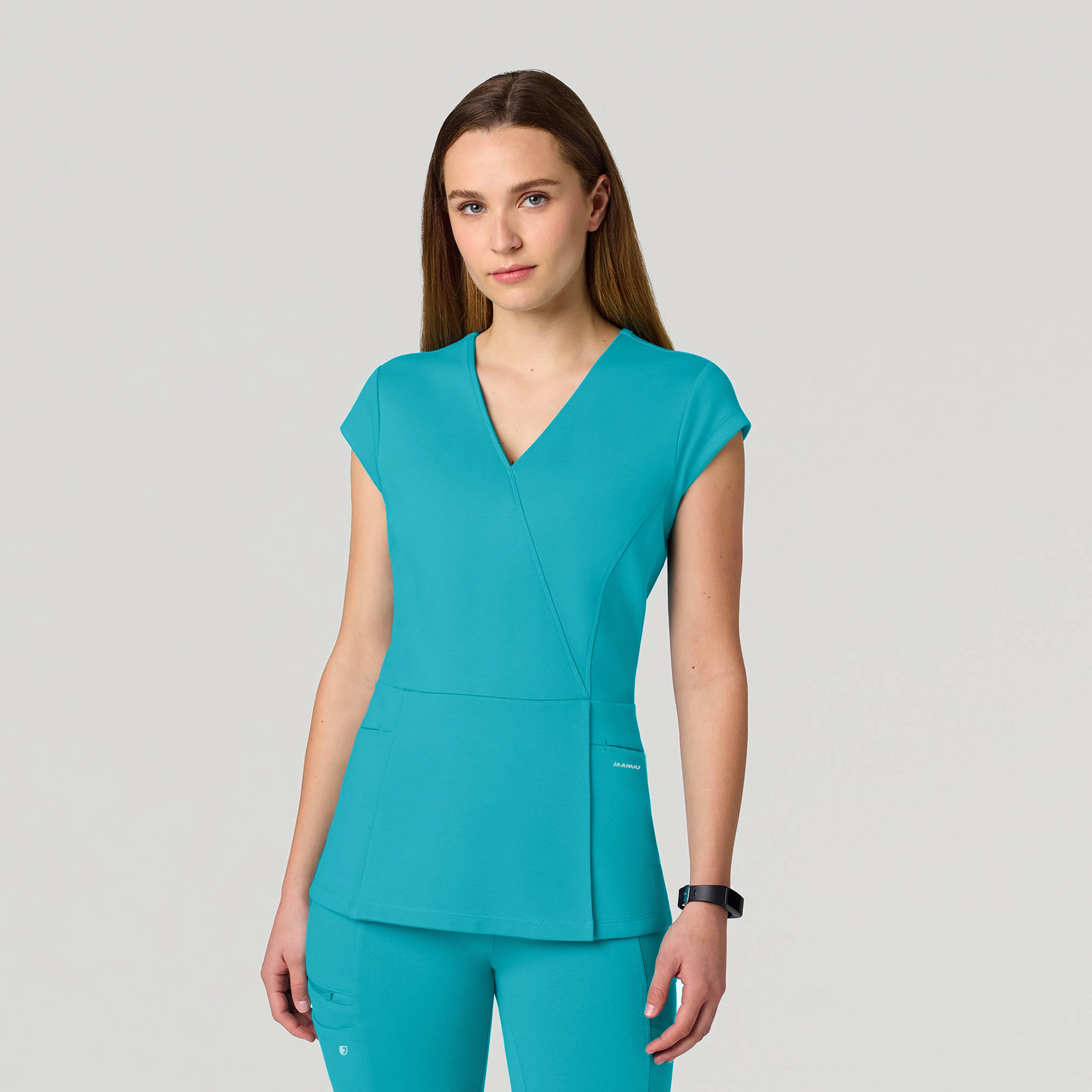 The Mock-Wrap UltraSOFT™ Scrub Set - Marina - Image 2