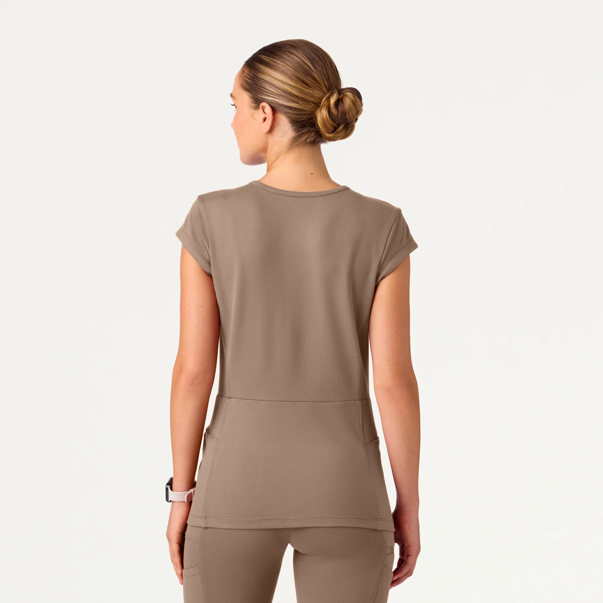 The Mock-Wrap UltraSOFT™ Scrub Set - Mocha - Image 3