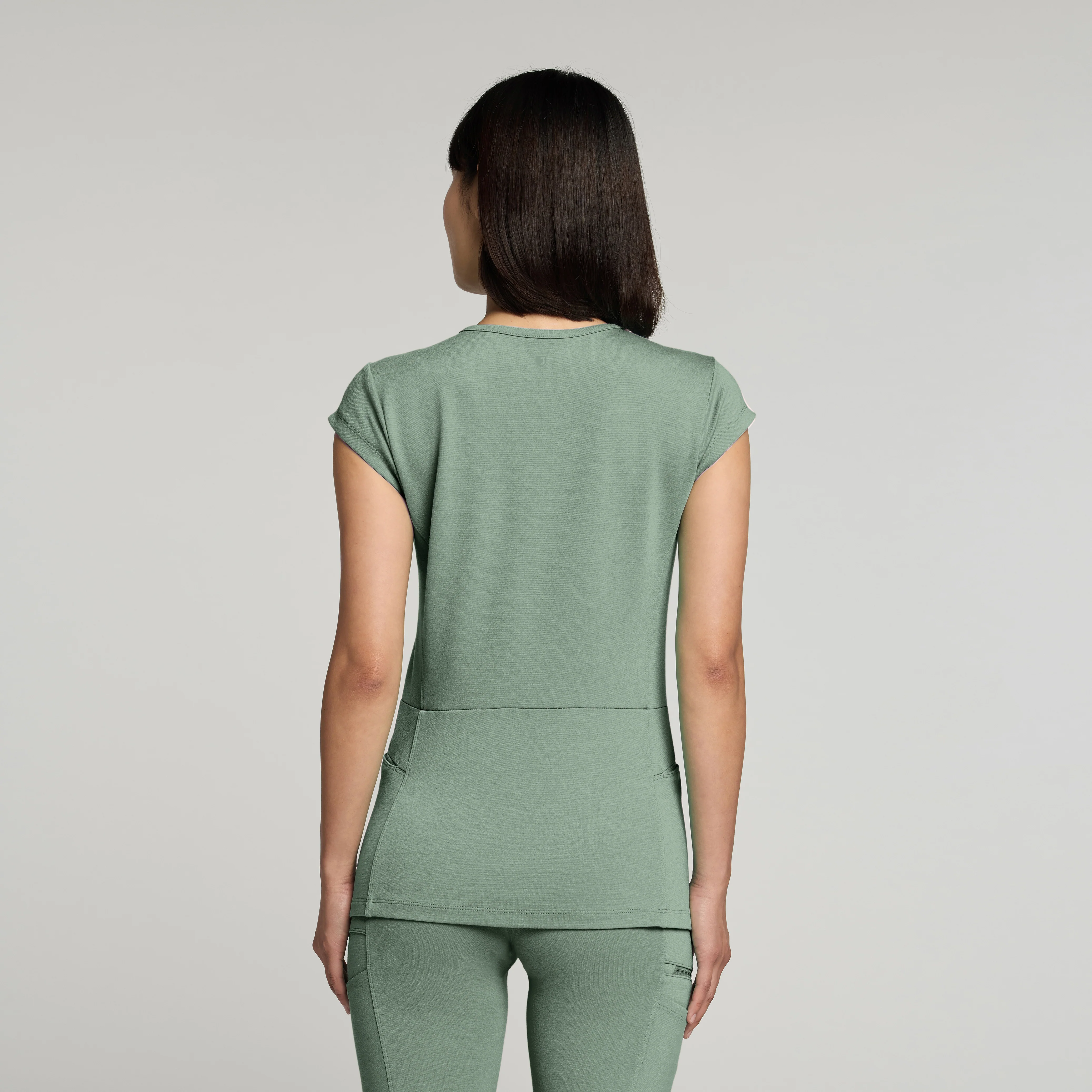 The Mock-Wrap UltraSOFT™ Scrub Set - Sage - Image 3