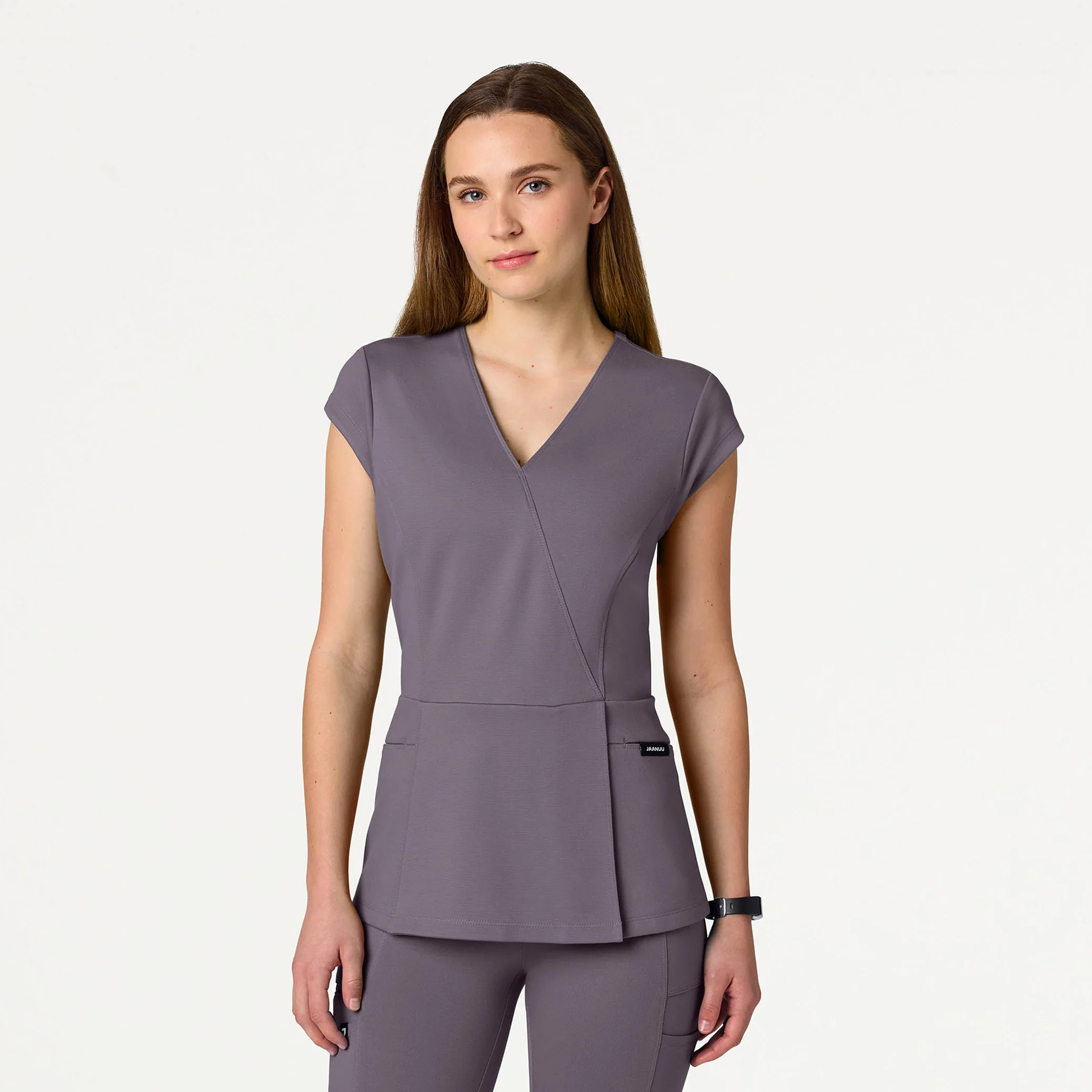 The Mock-Wrap UltraSOFT™ Scrub Set - Titanium - Image 2