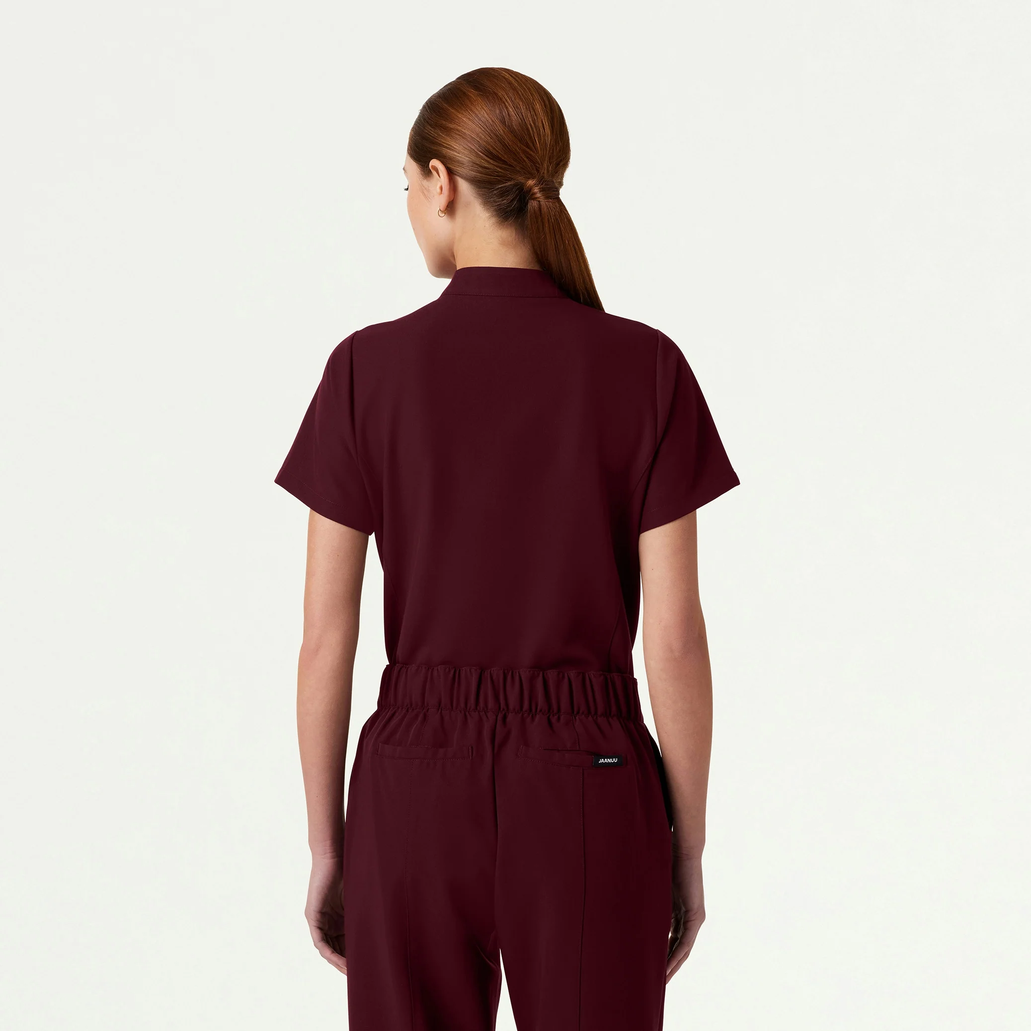 The Modern Scrub Set - Burgundy - Image 3