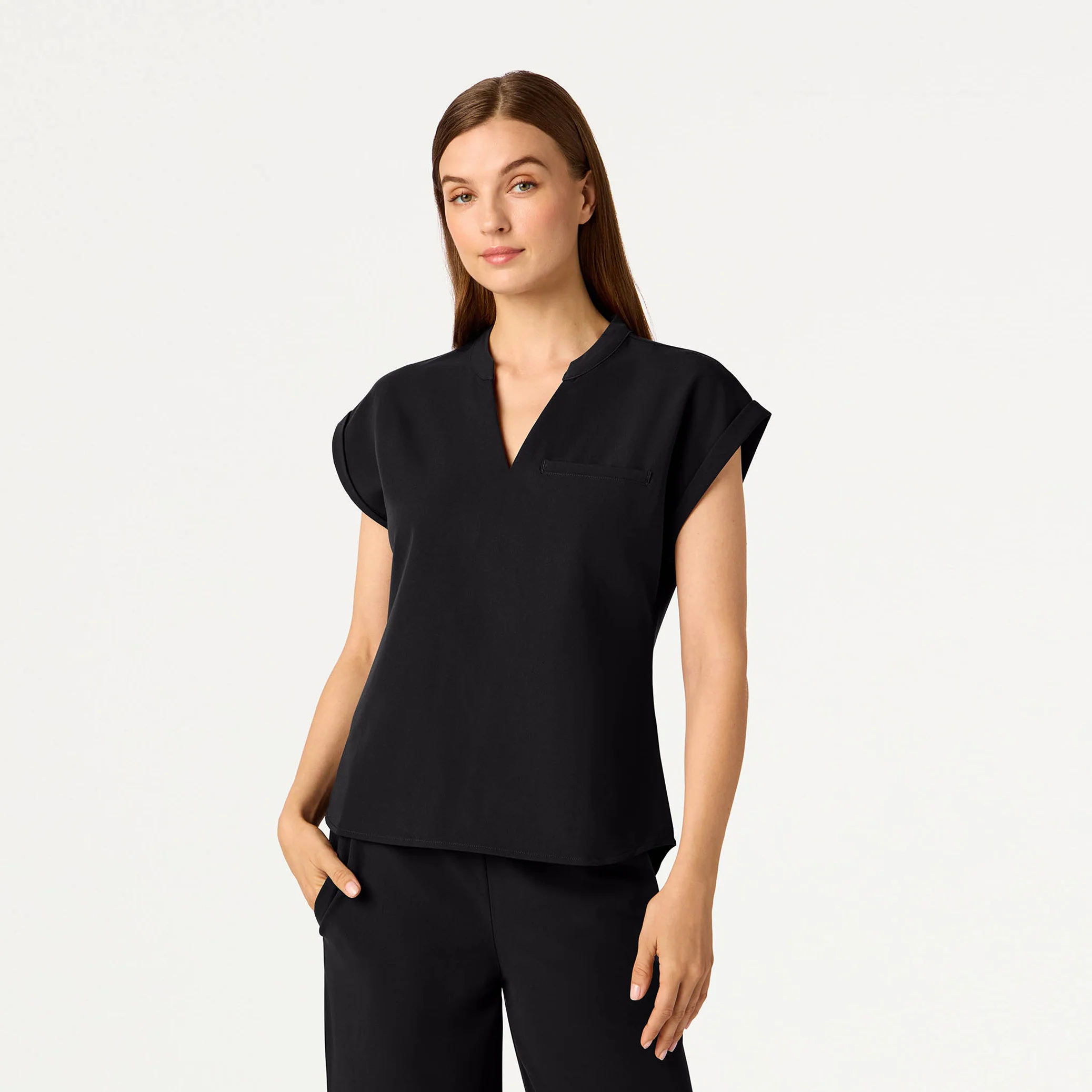 The Relaxed Scrub Set - Black - Image 2