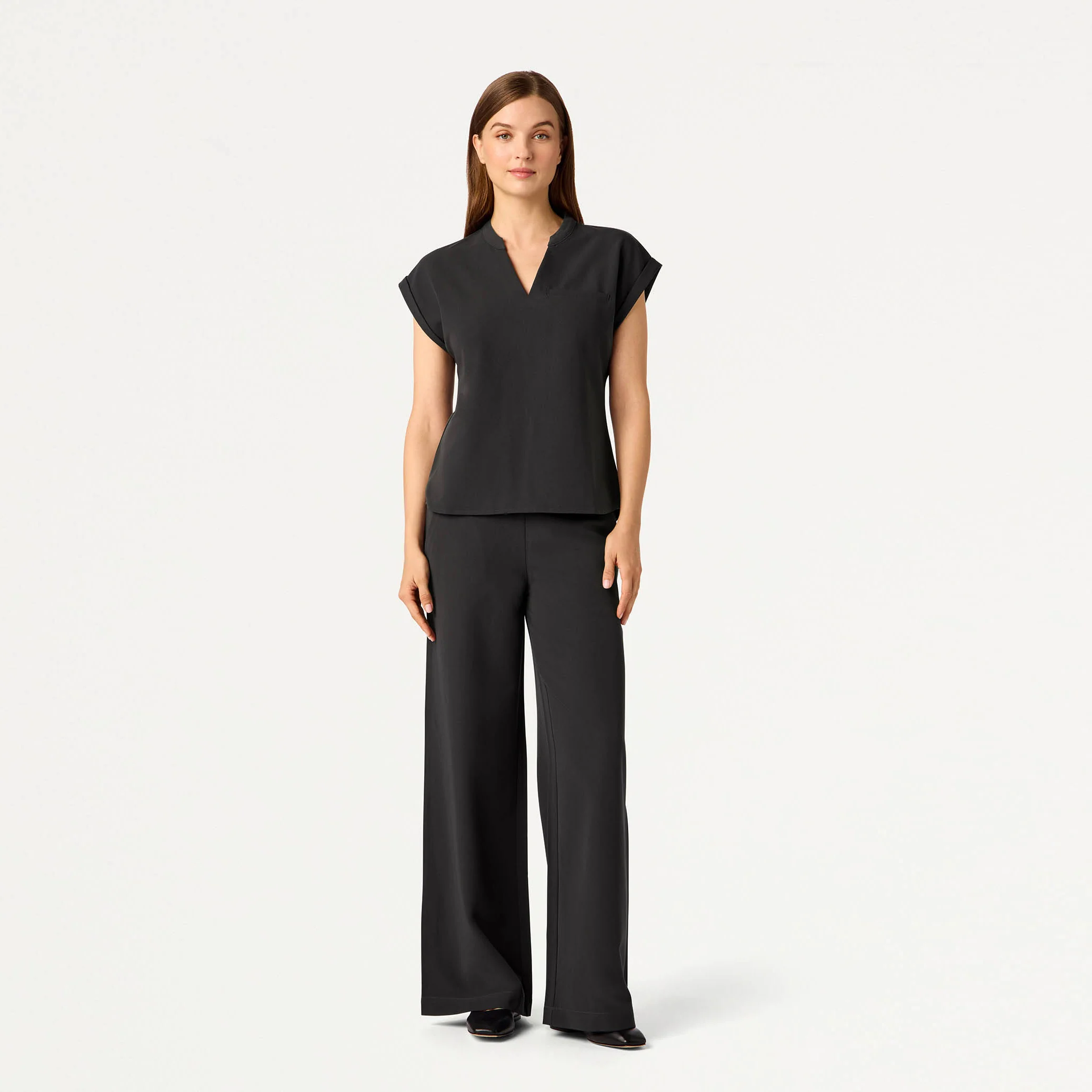 The Relaxed Scrub Set - Charcoal