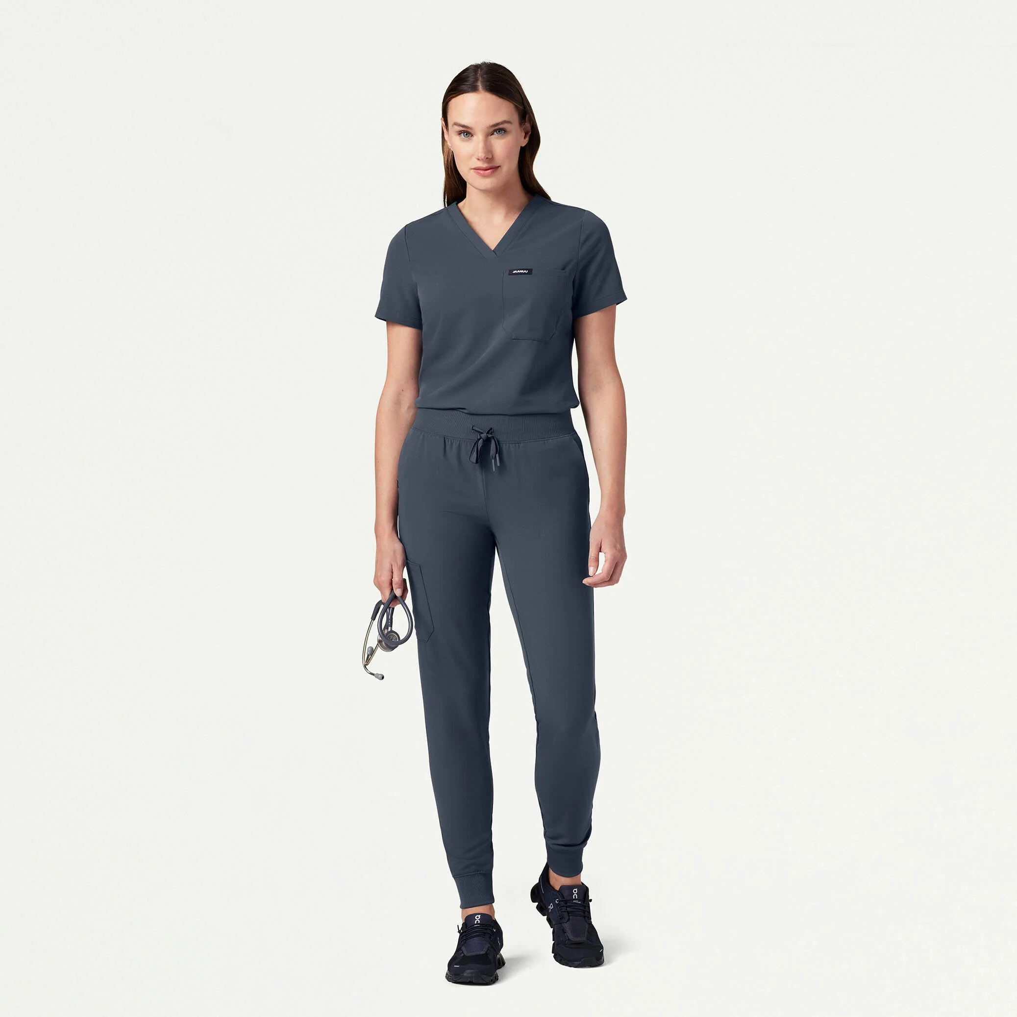The Slim Scrub Set - Carbon Gray
