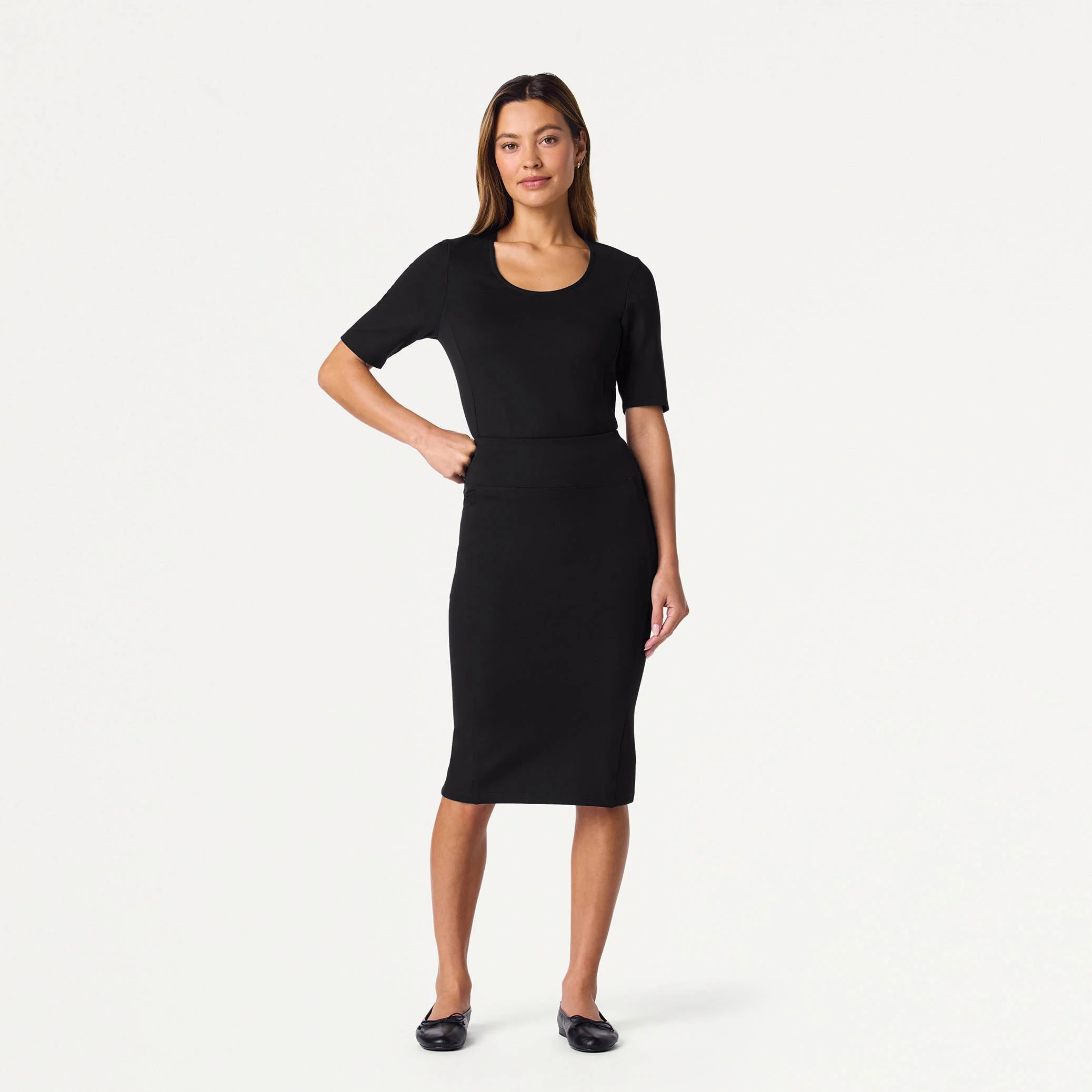 The UltraSOFT™ Skirt Scrub Set - Black
