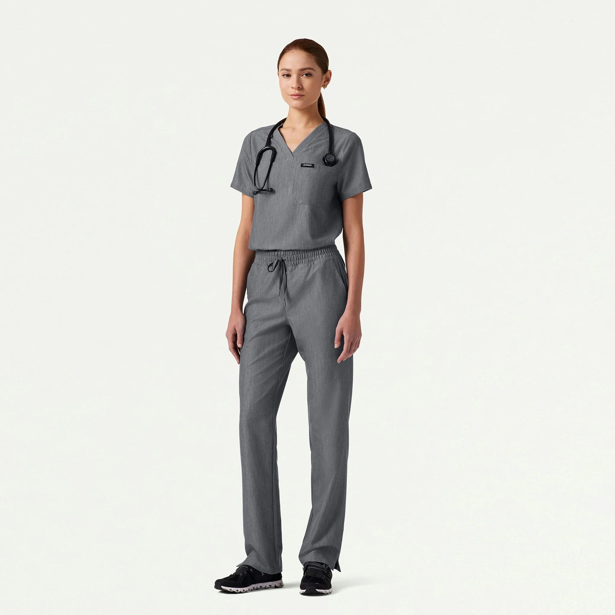 The Yuri Essential Scrub Set - Heather Gray