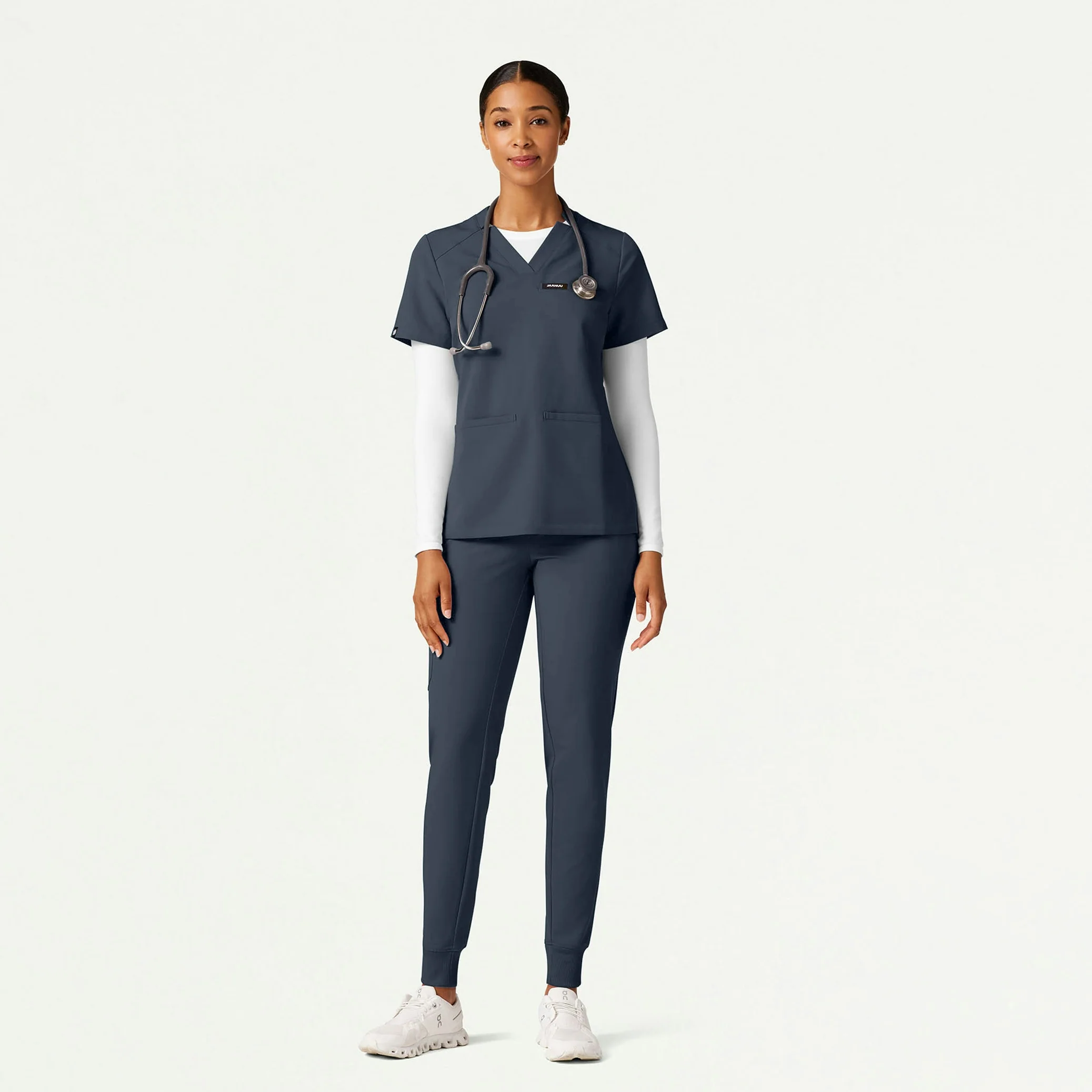 The Zoe Underscrub Set - Carbon Gray