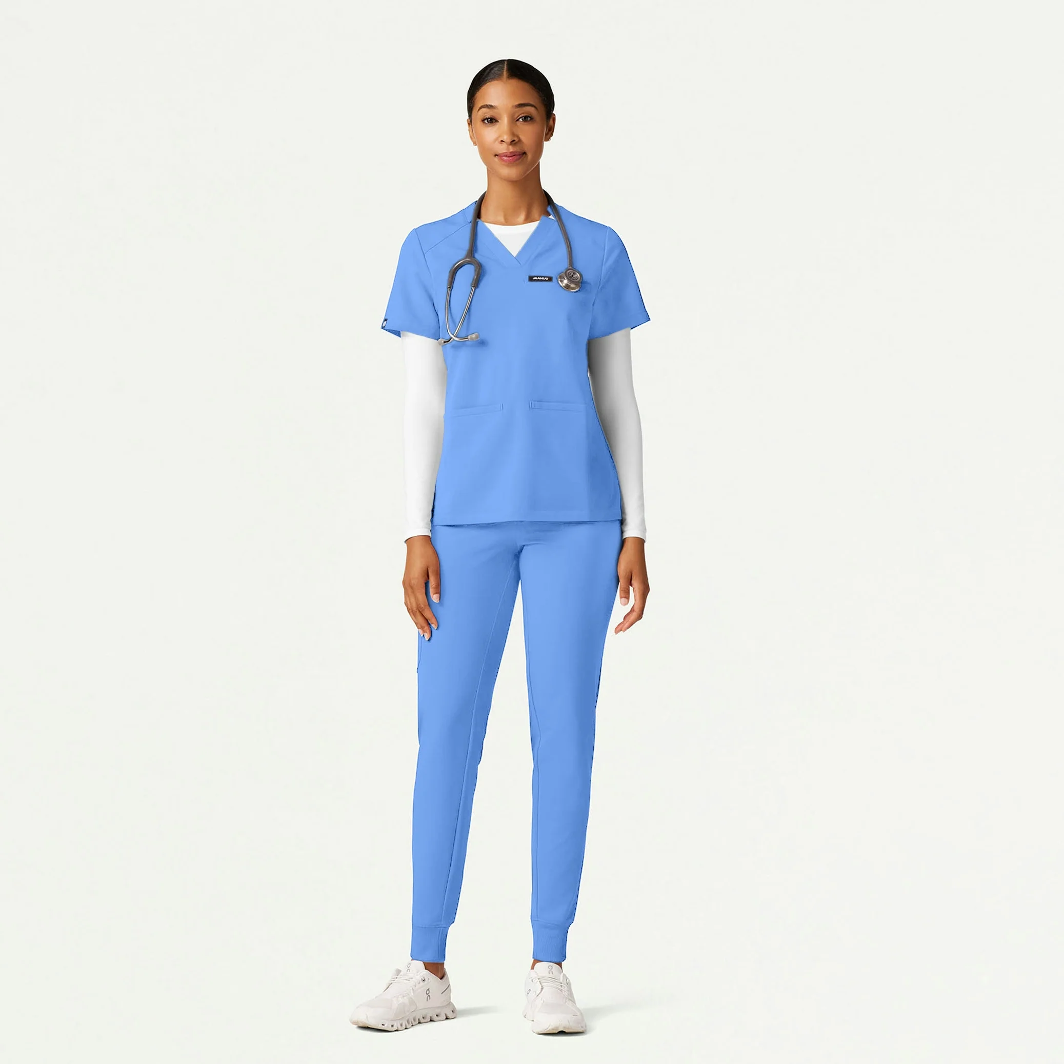 The Zoe Underscrub Set - Ceil Blue