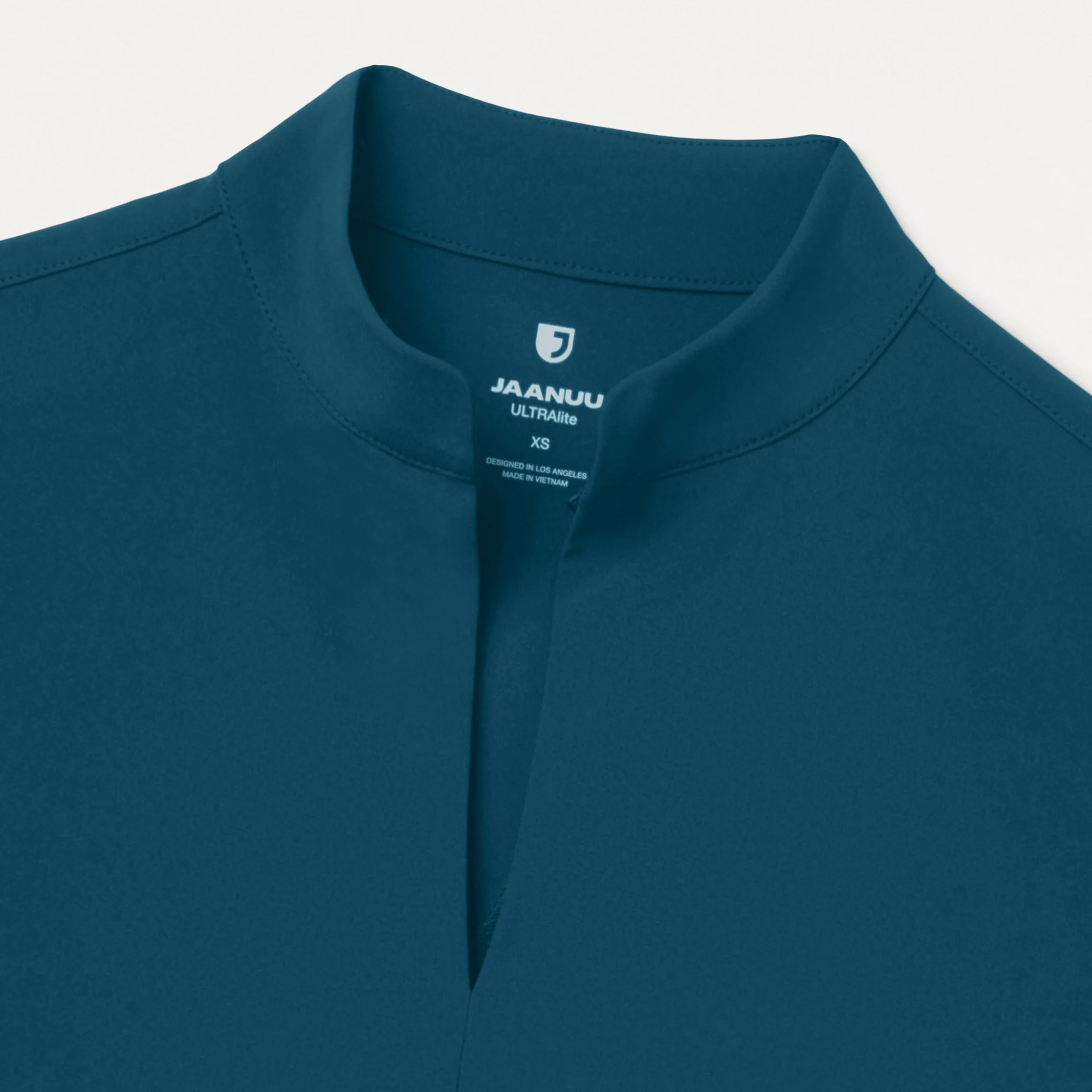 Alex Mock-Neck Scrub Top - Caribbean Blue - Image 5