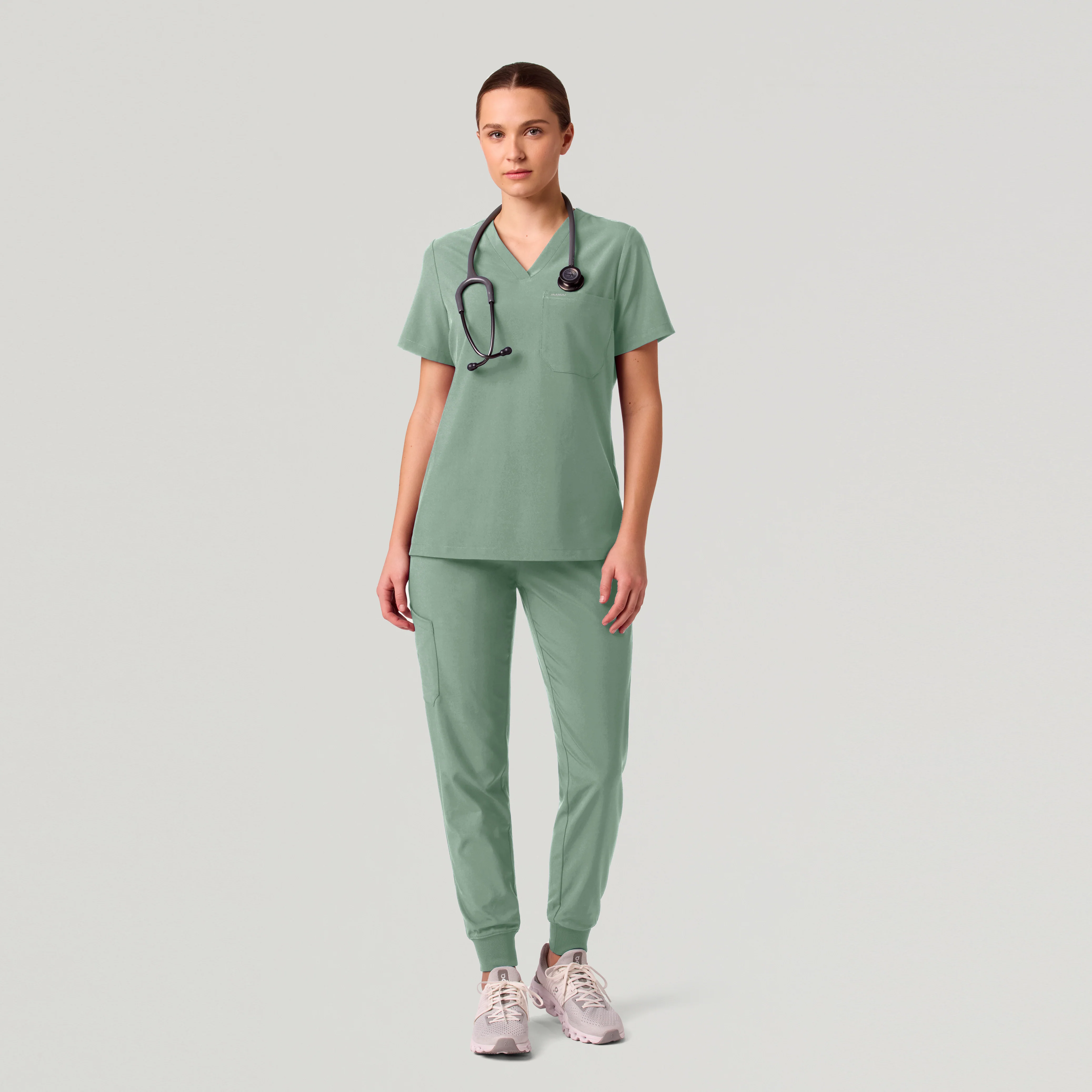 Arden Slim Scrub Jogger - Sage - Image 3