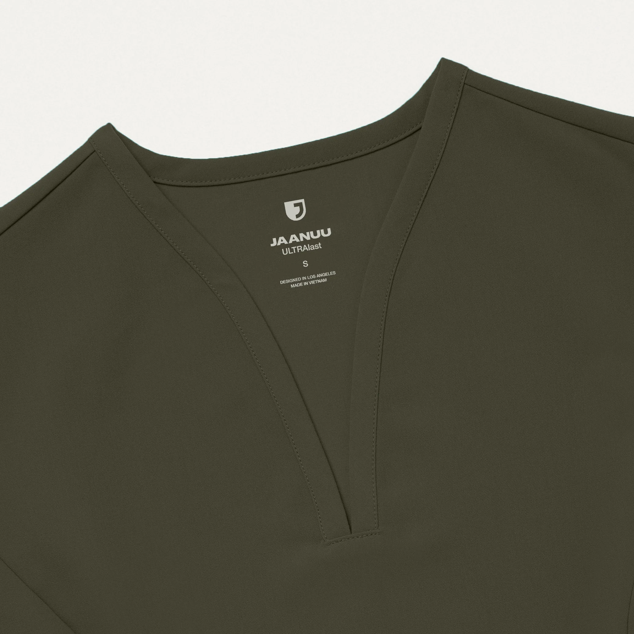 Calix Fit & Flare Scrub Top - Deep Olive - Image 5