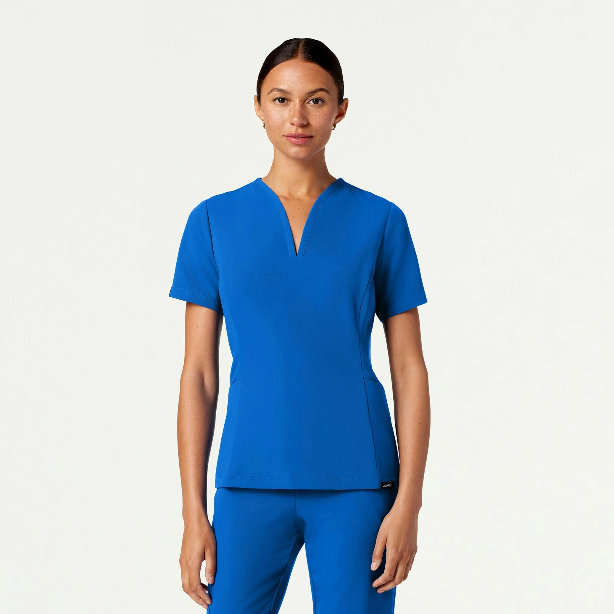 Calix Fit & Flare Scrub Top - Royal Blue