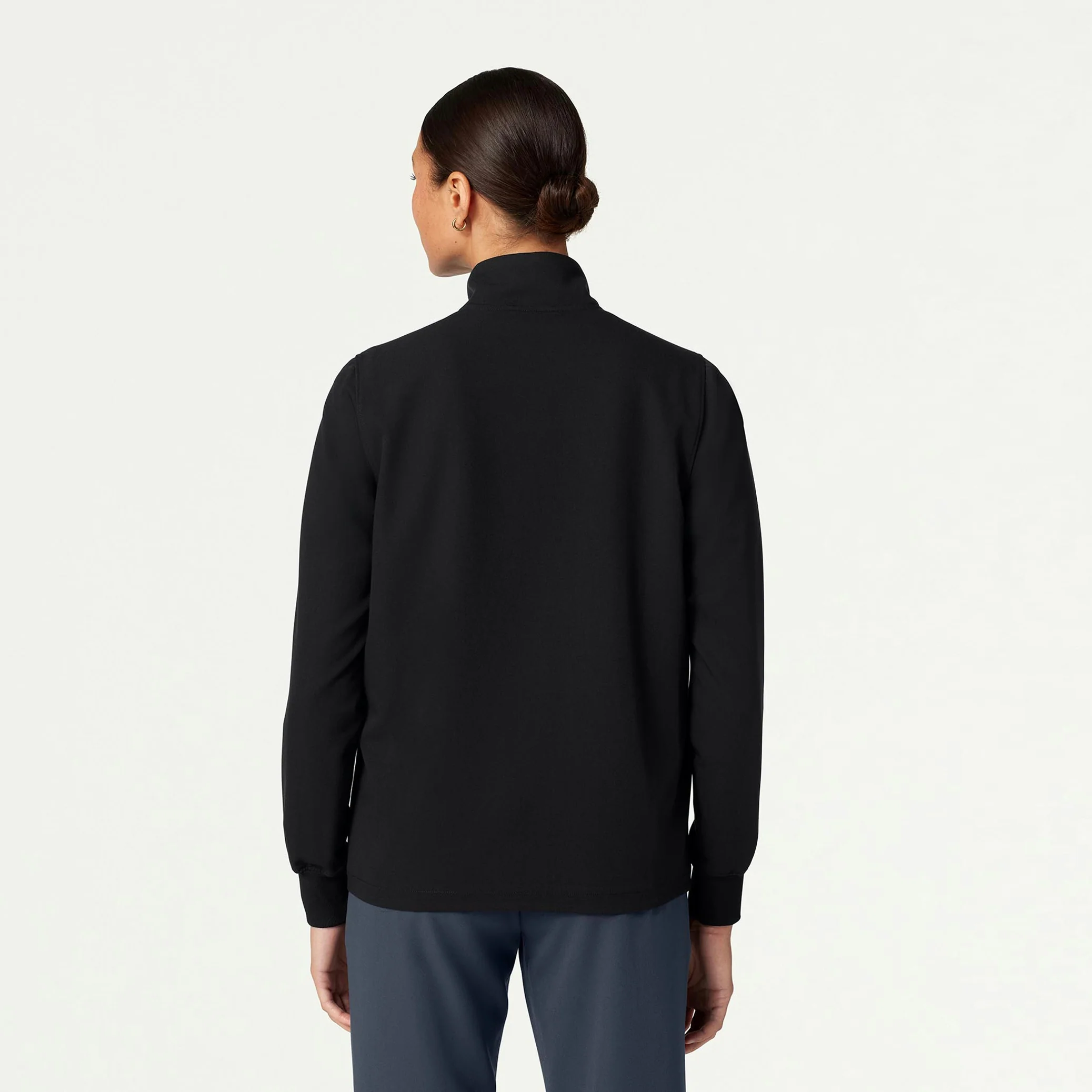 Ceri Essential 6-Pocket Scrub Jacket - Black - Image 3