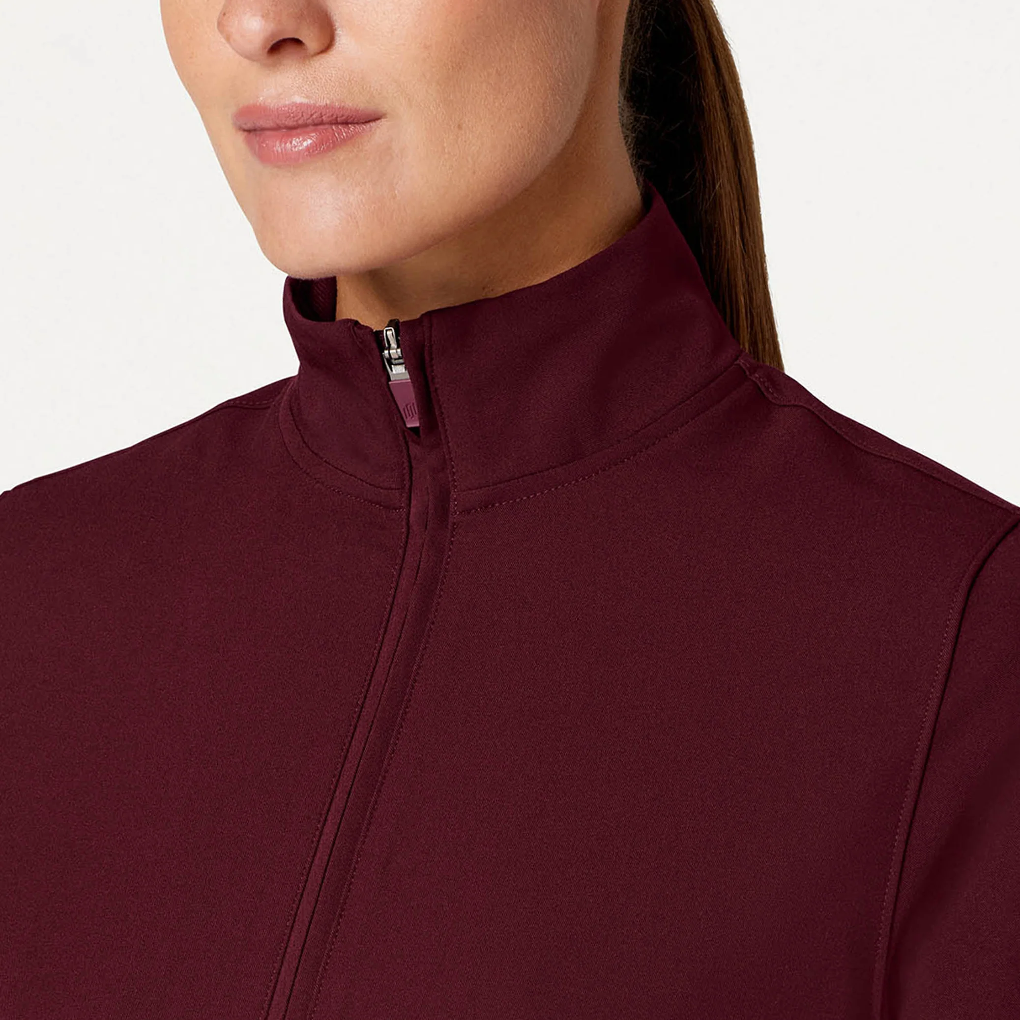Ceri Essential 6-Pocket Scrub Jacket - Burgundy - Image 4