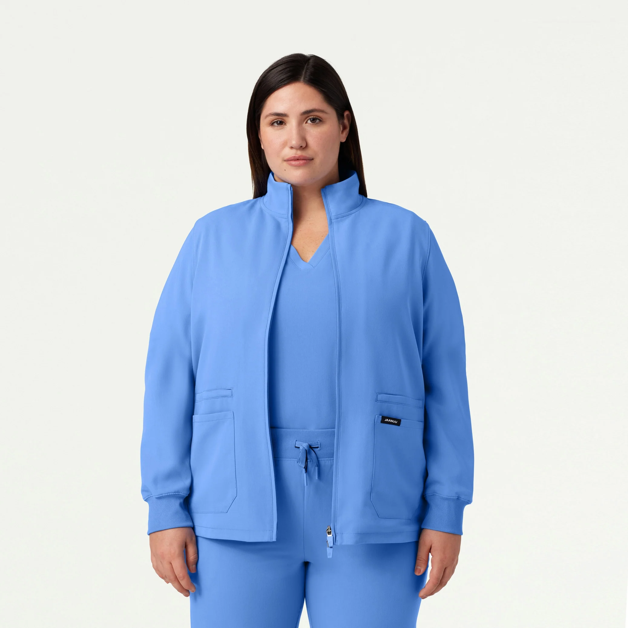 Ceri Essential 6-Pocket Scrub Jacket - Ceil Blue - Image 5