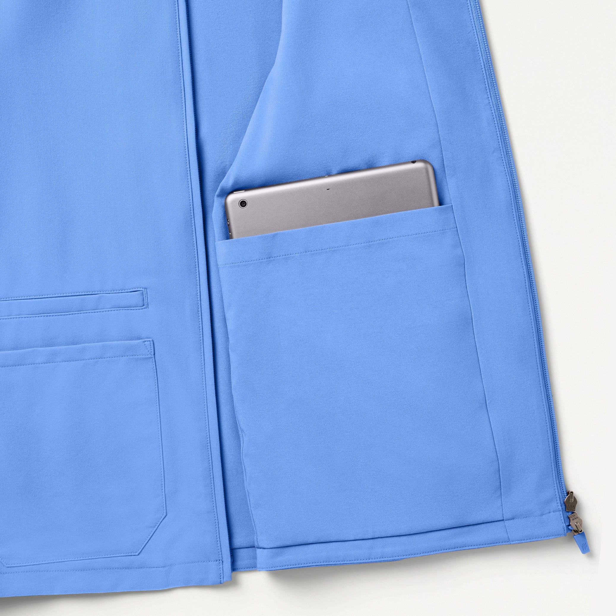 Ceri Essential 6-Pocket Scrub Jacket - Ceil Blue - Image 9