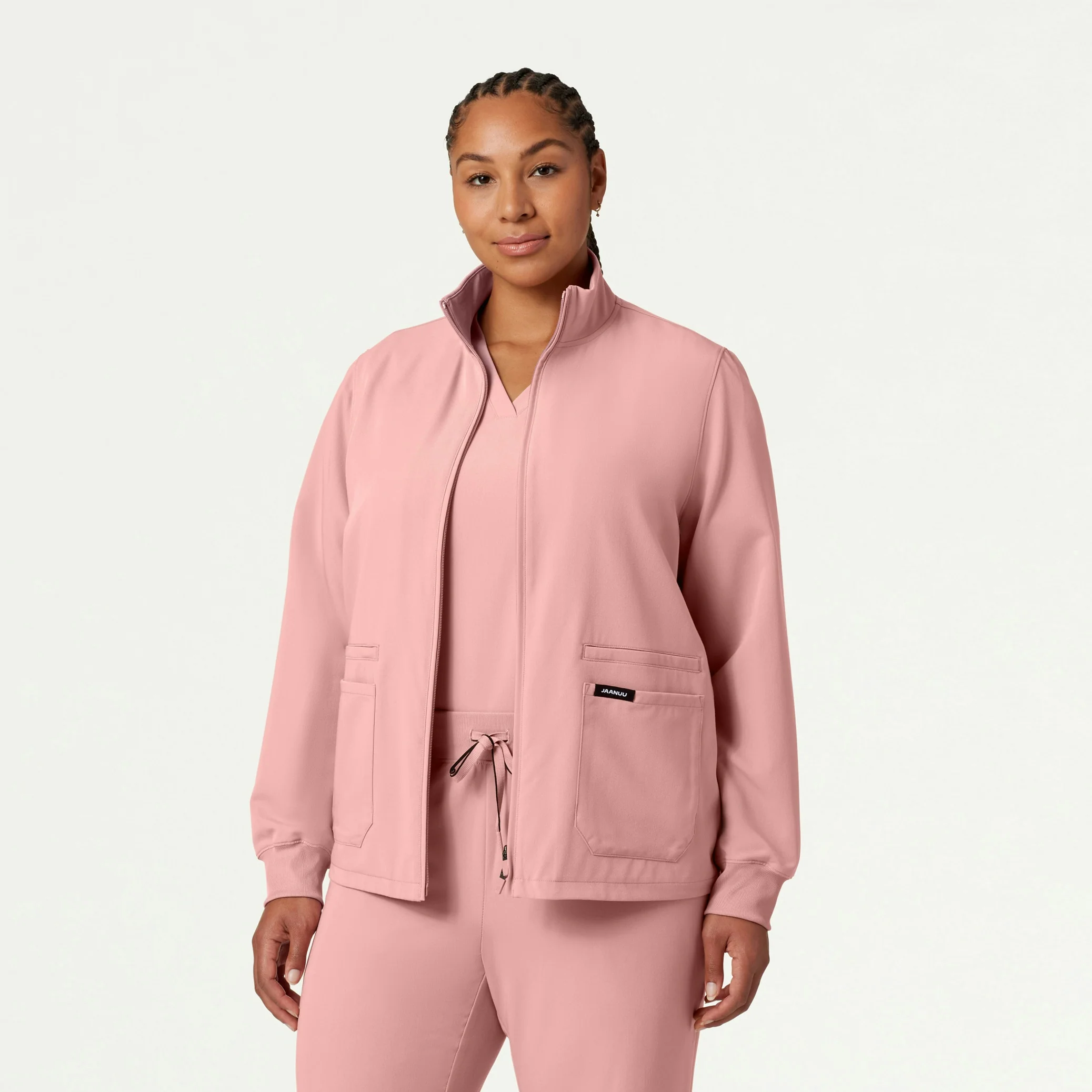 Ceri Essential 6-Pocket Scrub Jacket - Mauve - Image 5