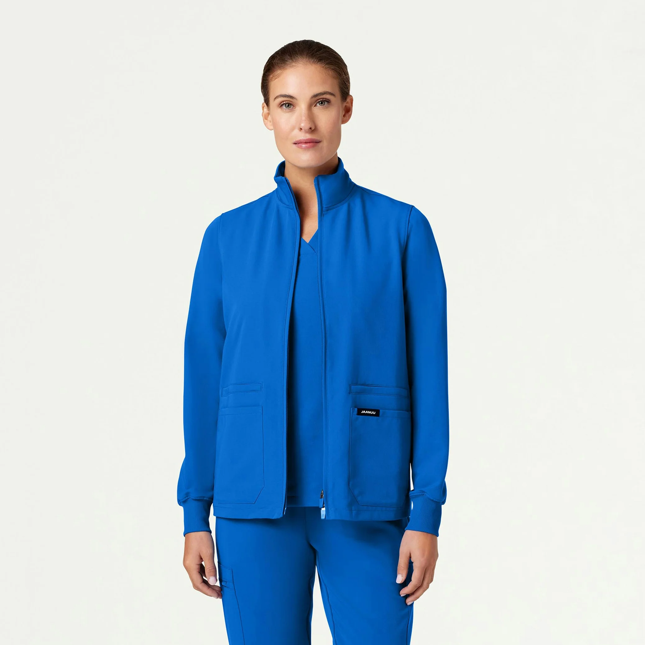 Ceri Essential 6-Pocket Scrub Jacket - Royal Blue