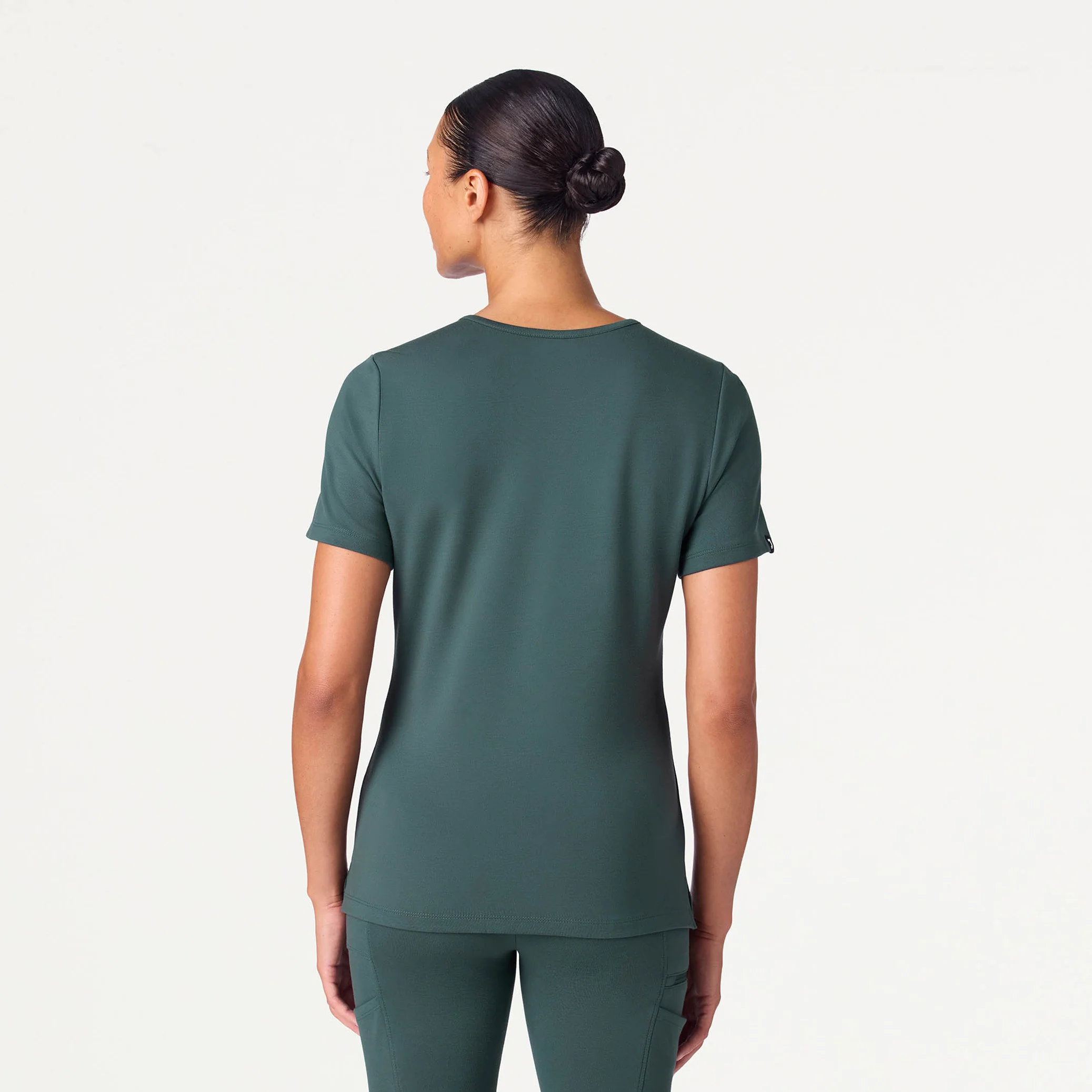 Cesi Slim UltraSOFT™ Scrub Top - Alpine Green - Image 3