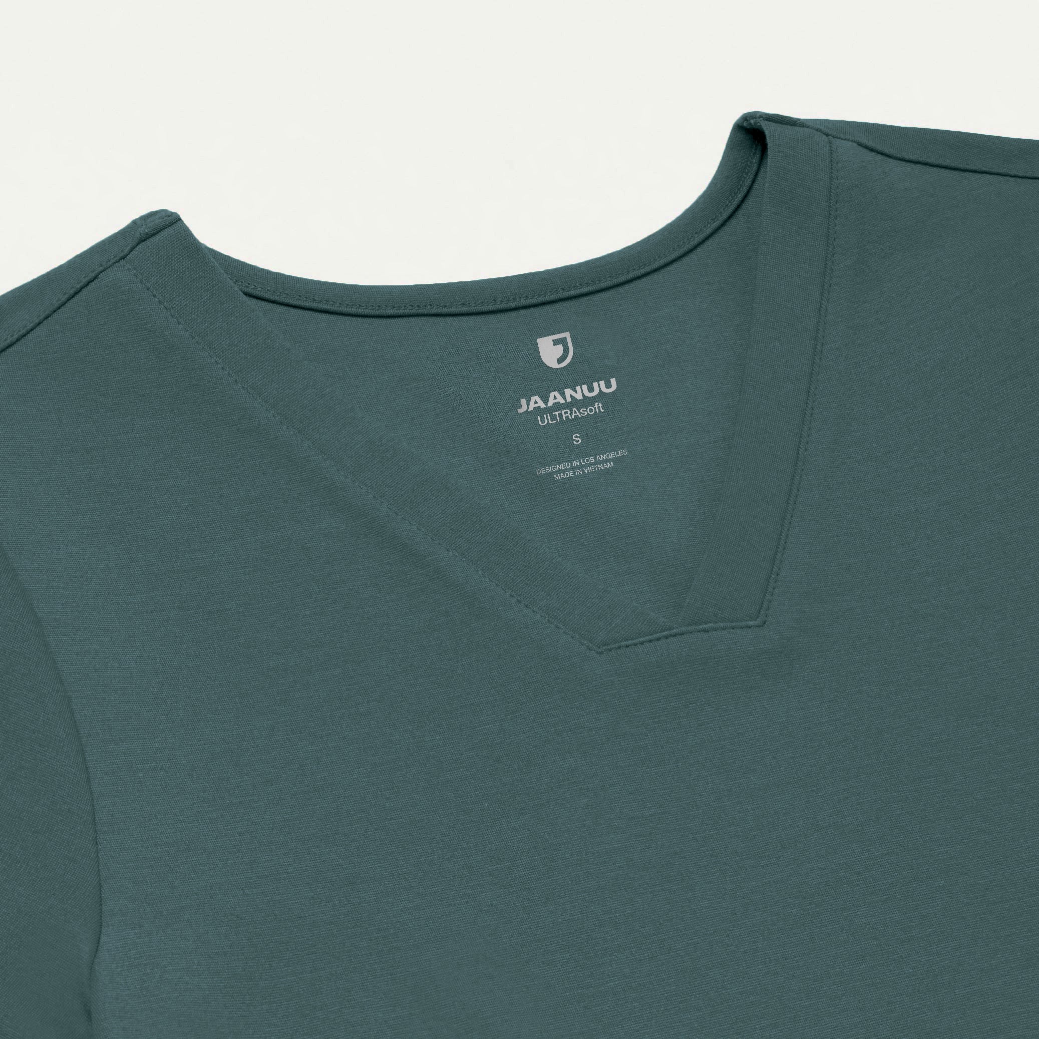 Cesi Slim UltraSOFT™ Scrub Top - Alpine Green - Image 4