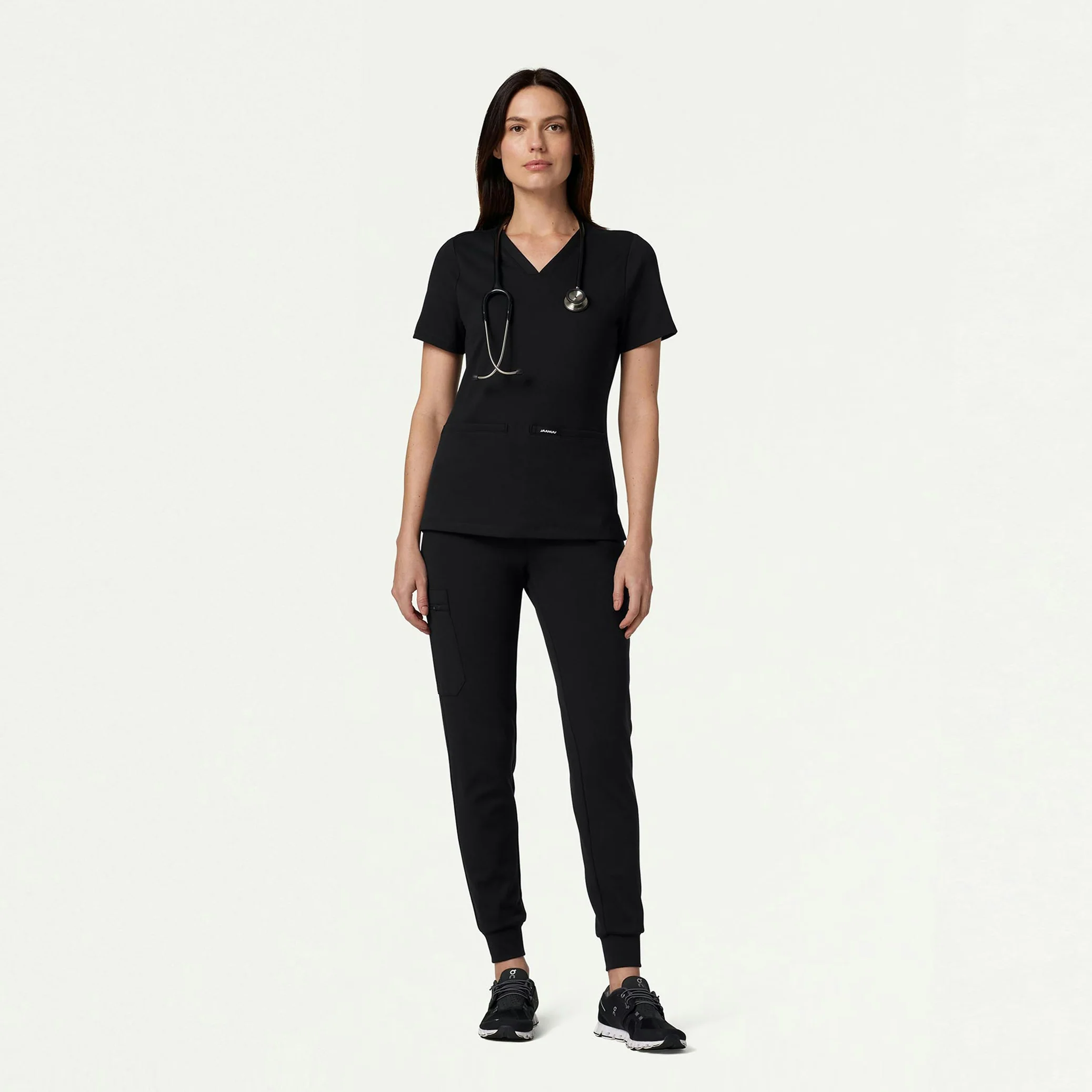 Cesi Slim UltraSOFT™ Scrub Top - Black - Image 2