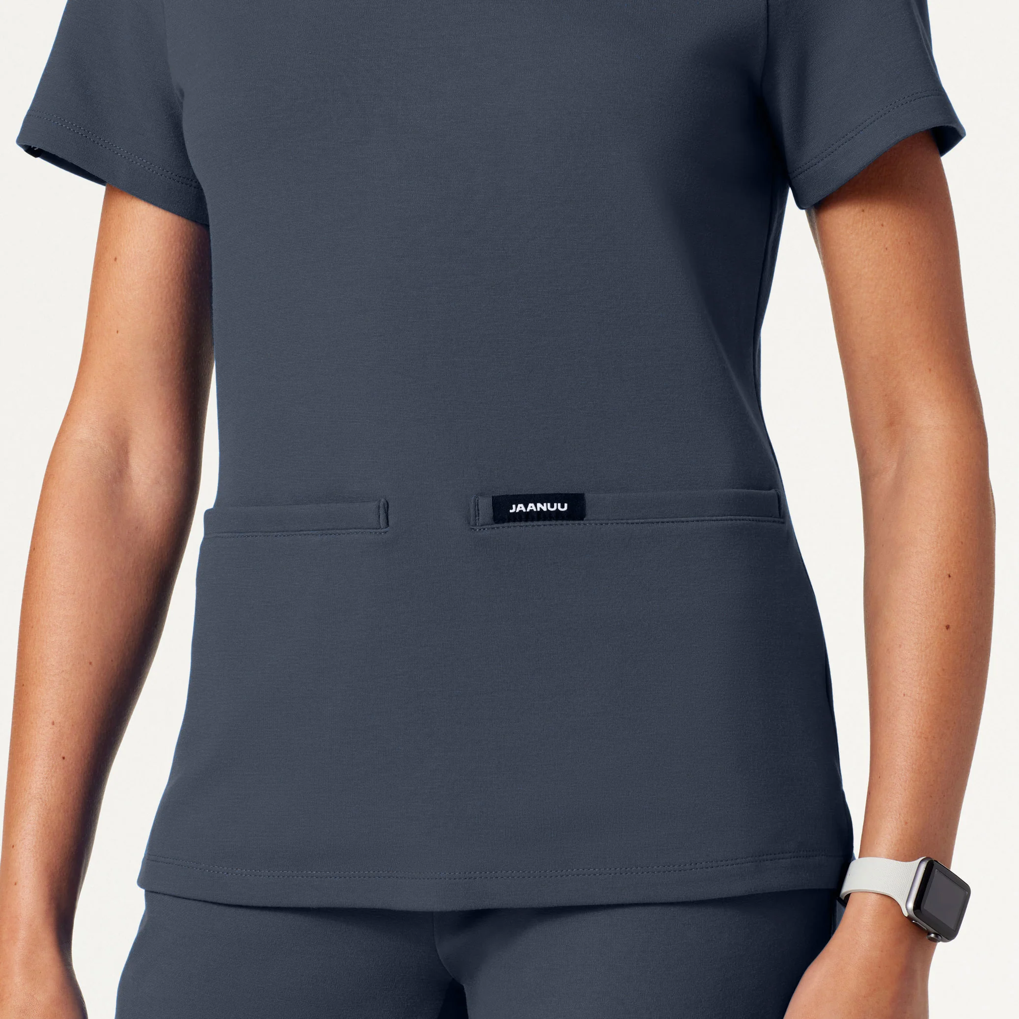 Cesi Slim UltraSOFT™ Scrub Top - Carbon Gray - Image 6